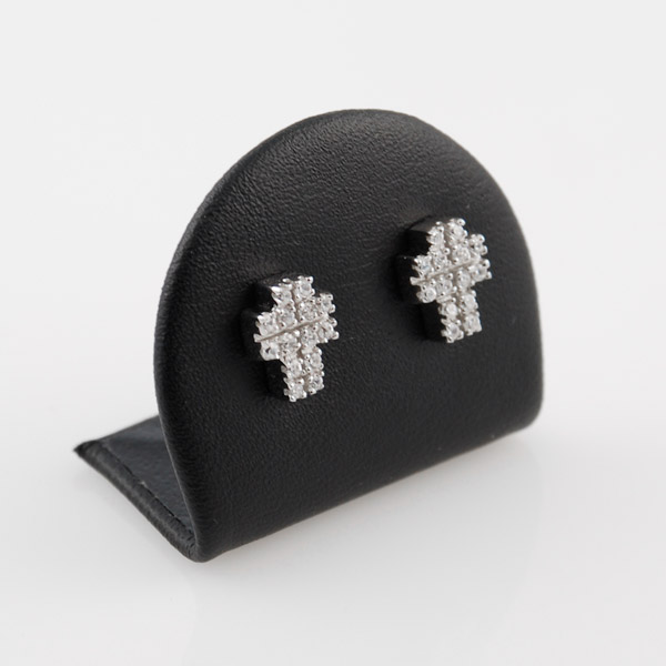 Små Bling Kors Øreringe - 2