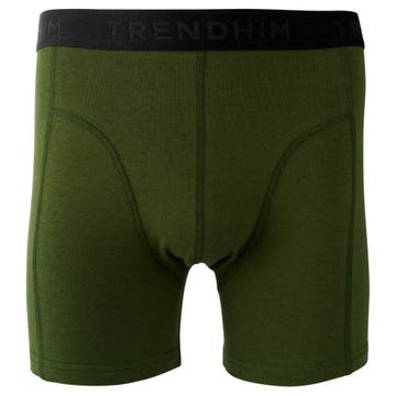 Magnus | Olivově zelené bambusové boxerky