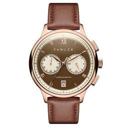 Cicero | Ceas vintage auriu-roze cu cronograf în ediție limitată