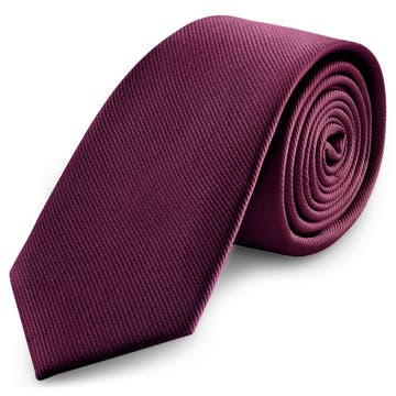 Bordó grosgrain nyakkendő - 8 mm