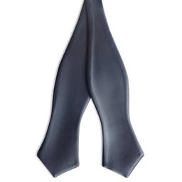 Graphite Self-Tie Satin Diamond Tip Bow Tie