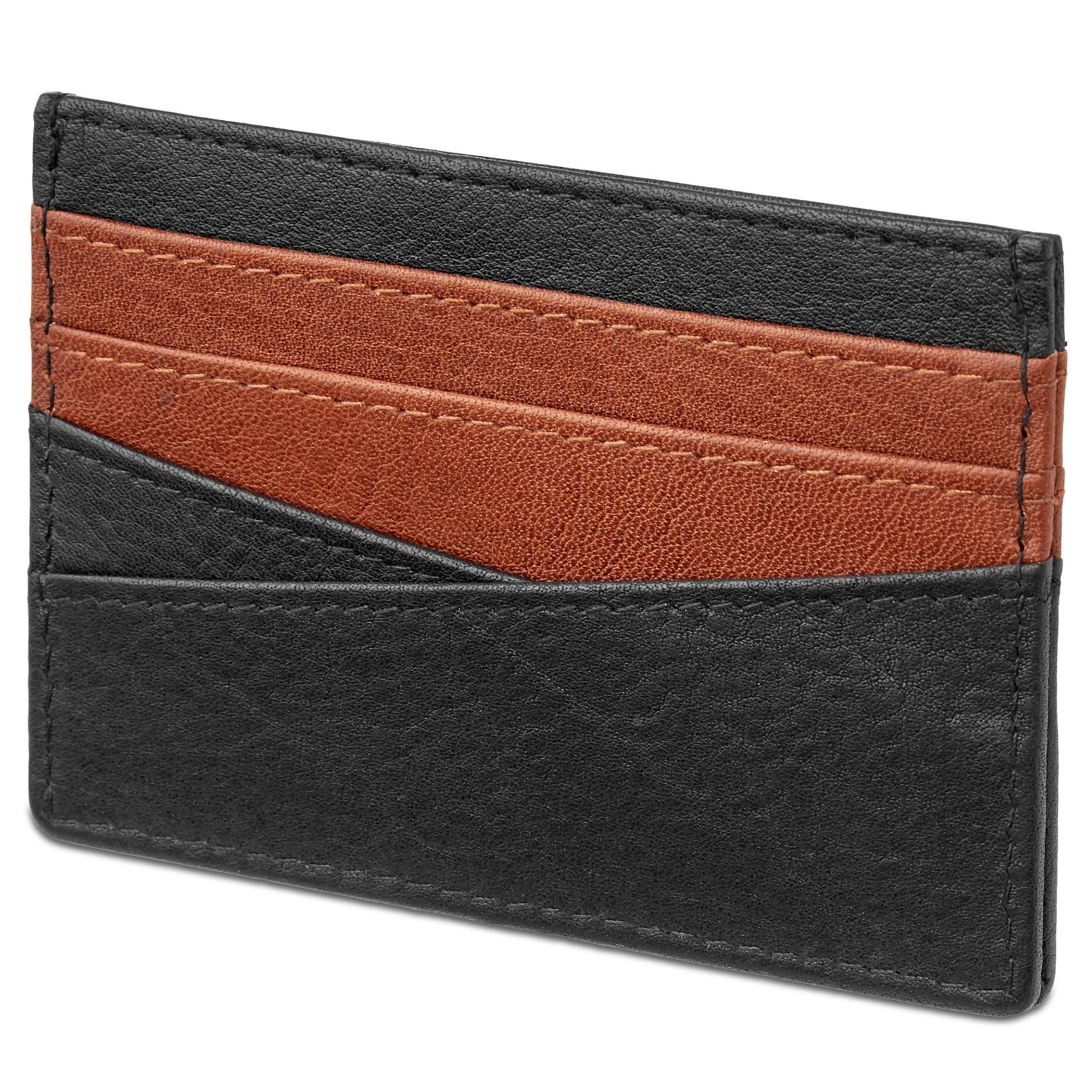 Porte-cartes Lacey en cuir noir anti-RFID - 2