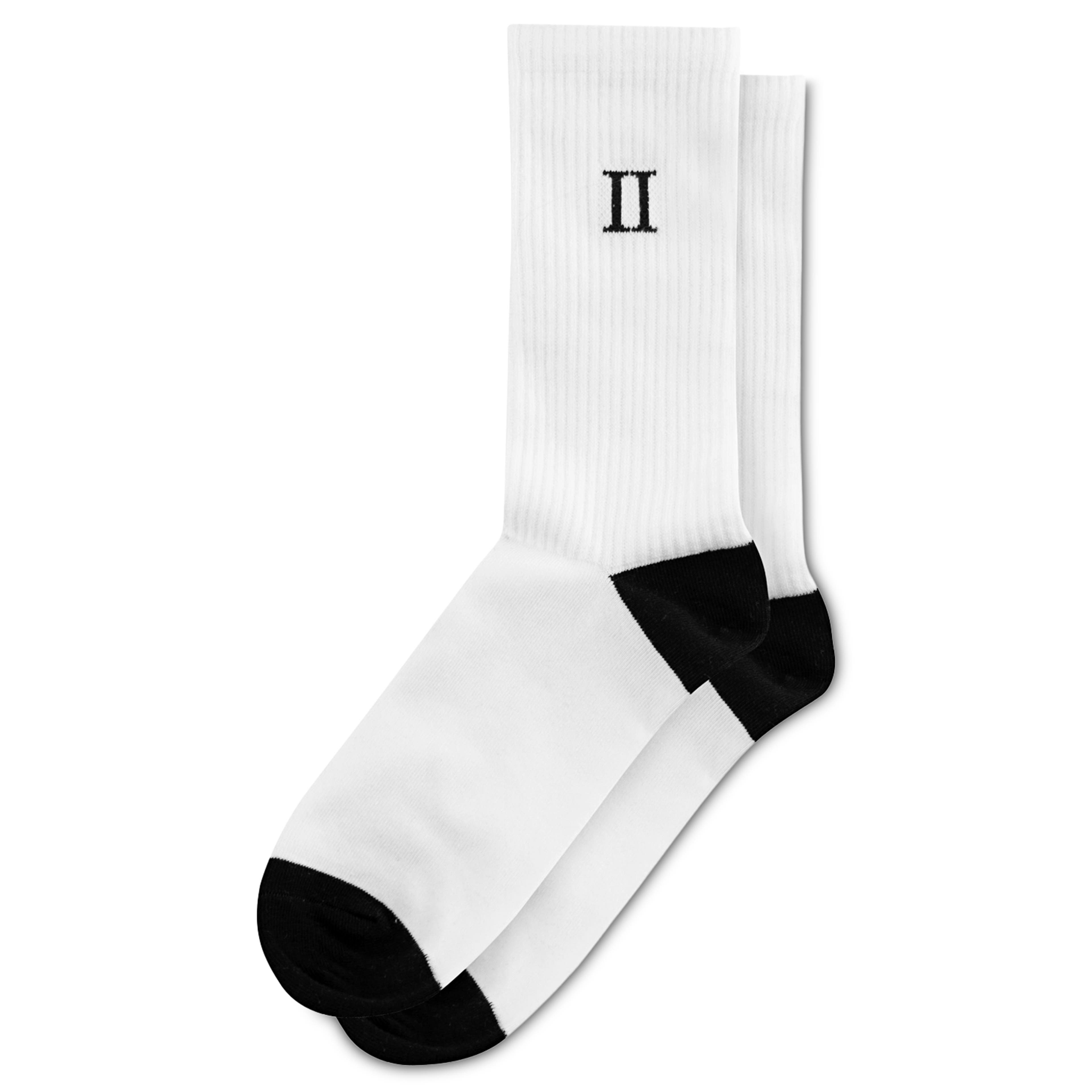 Les Deux | William strumpor 2-pack, offwhite/marinblå - 1