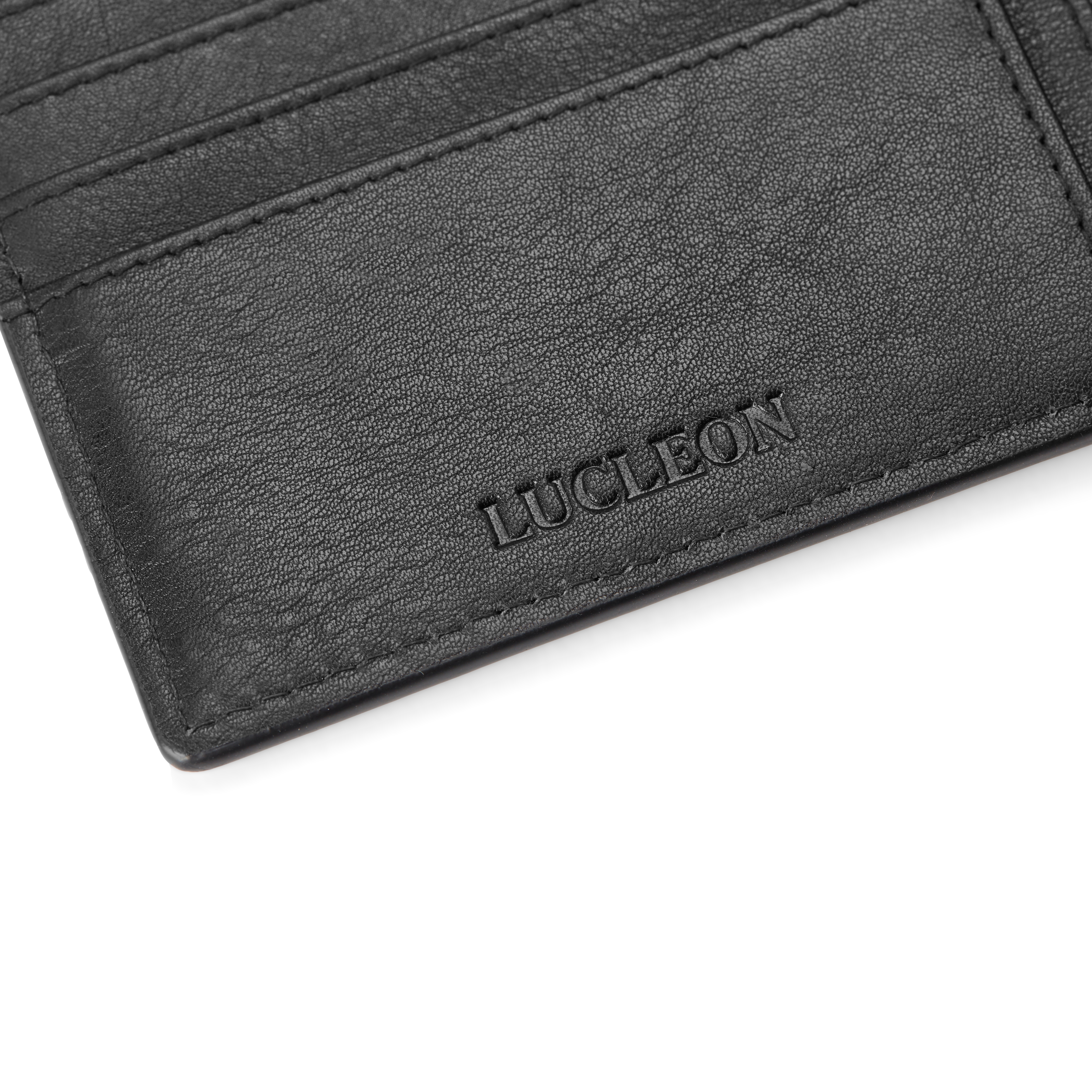 Lukas Black Leather RFID-Blocking Wallet - 5