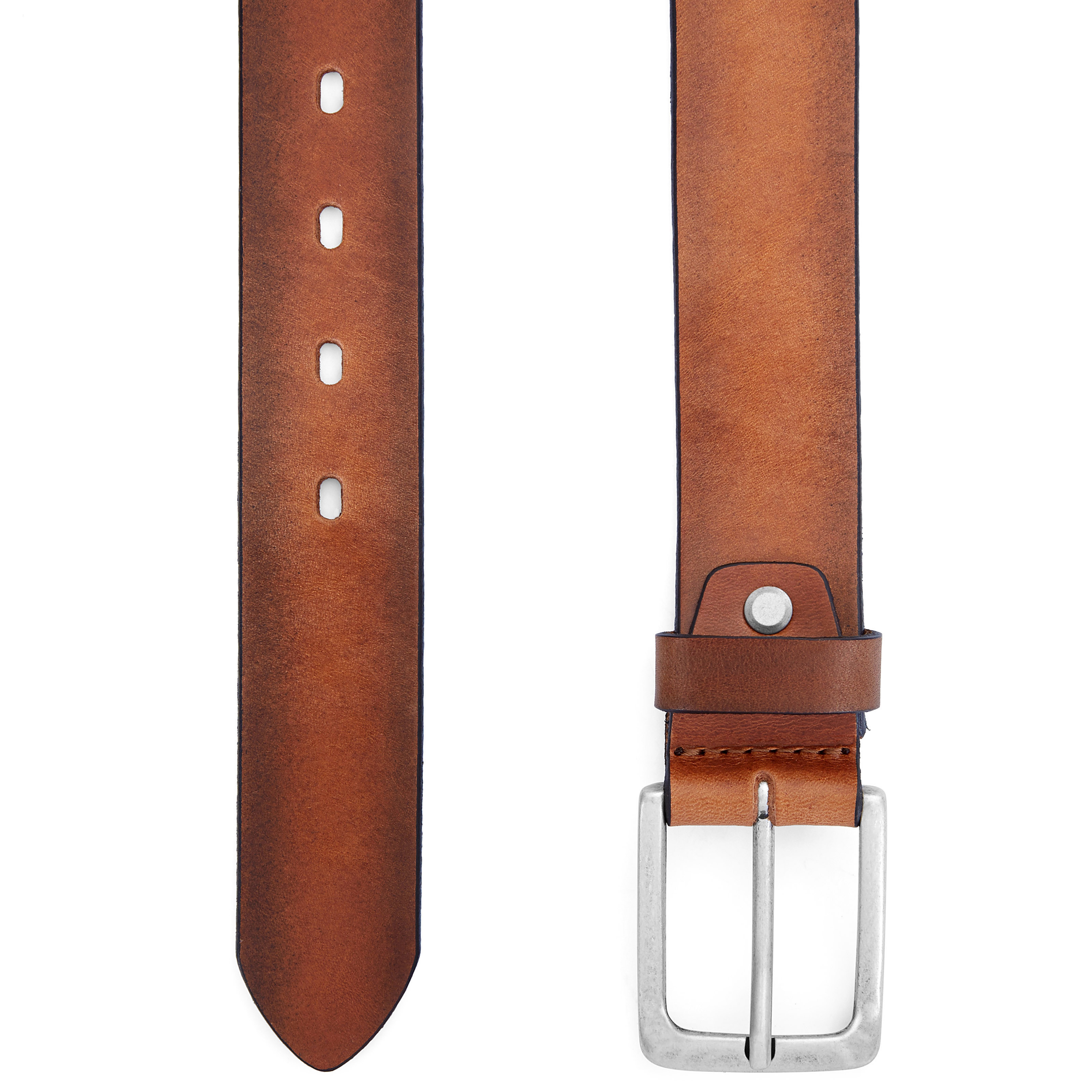 Røft Brunt Skinnbelte - 2