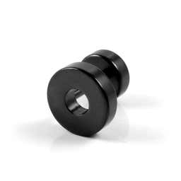 8 mm Black Stainless Steel Circle Stud Earring