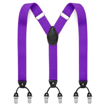 Wide Dark Violet Clip-On Braces