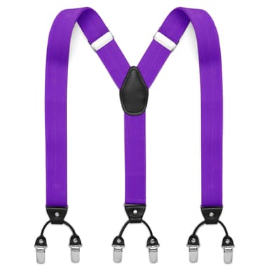 Wide Purple Clip-On Braces Wide Purple Clip-On Braces