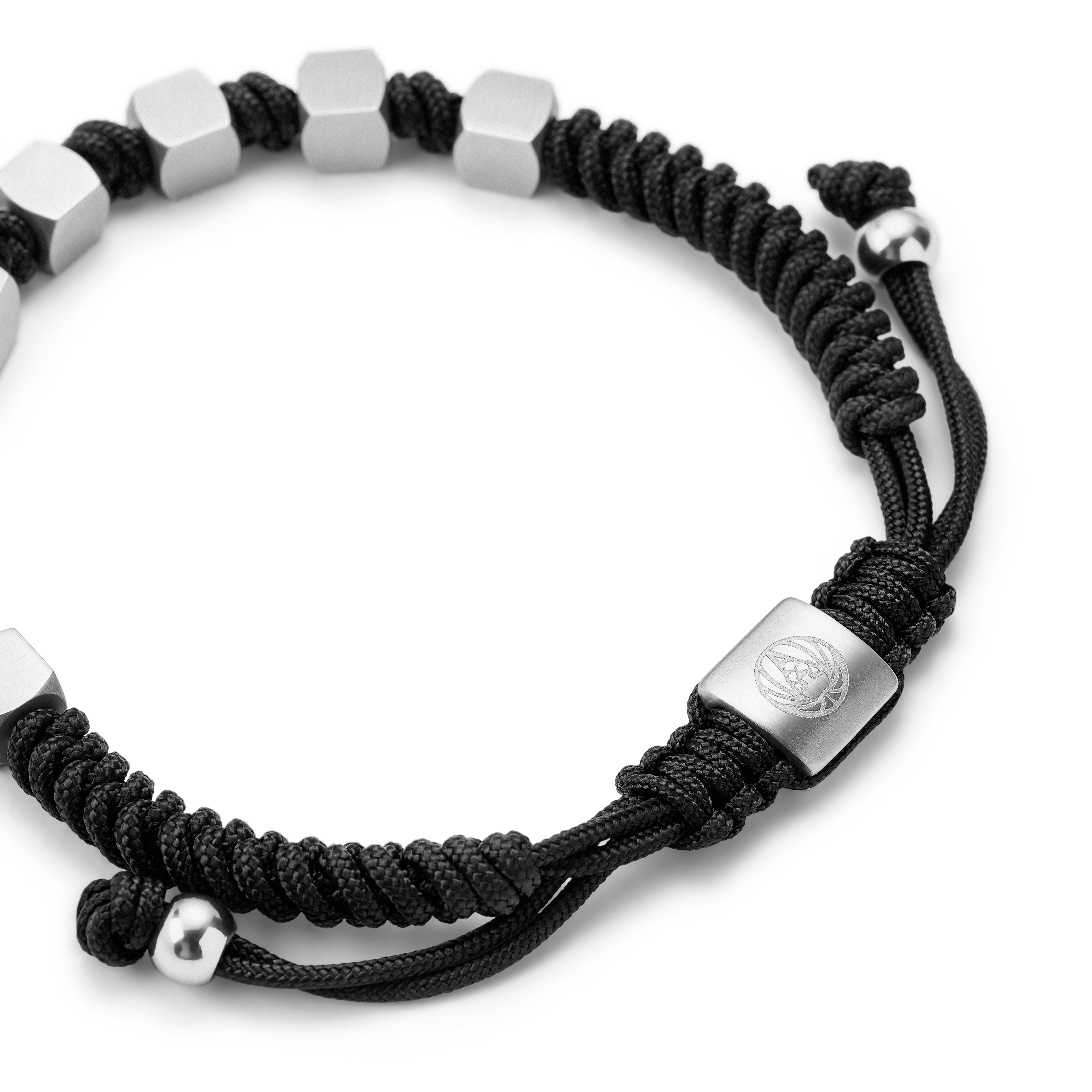 Bracciale con perline squadrate in acciaio chirurgico - 3