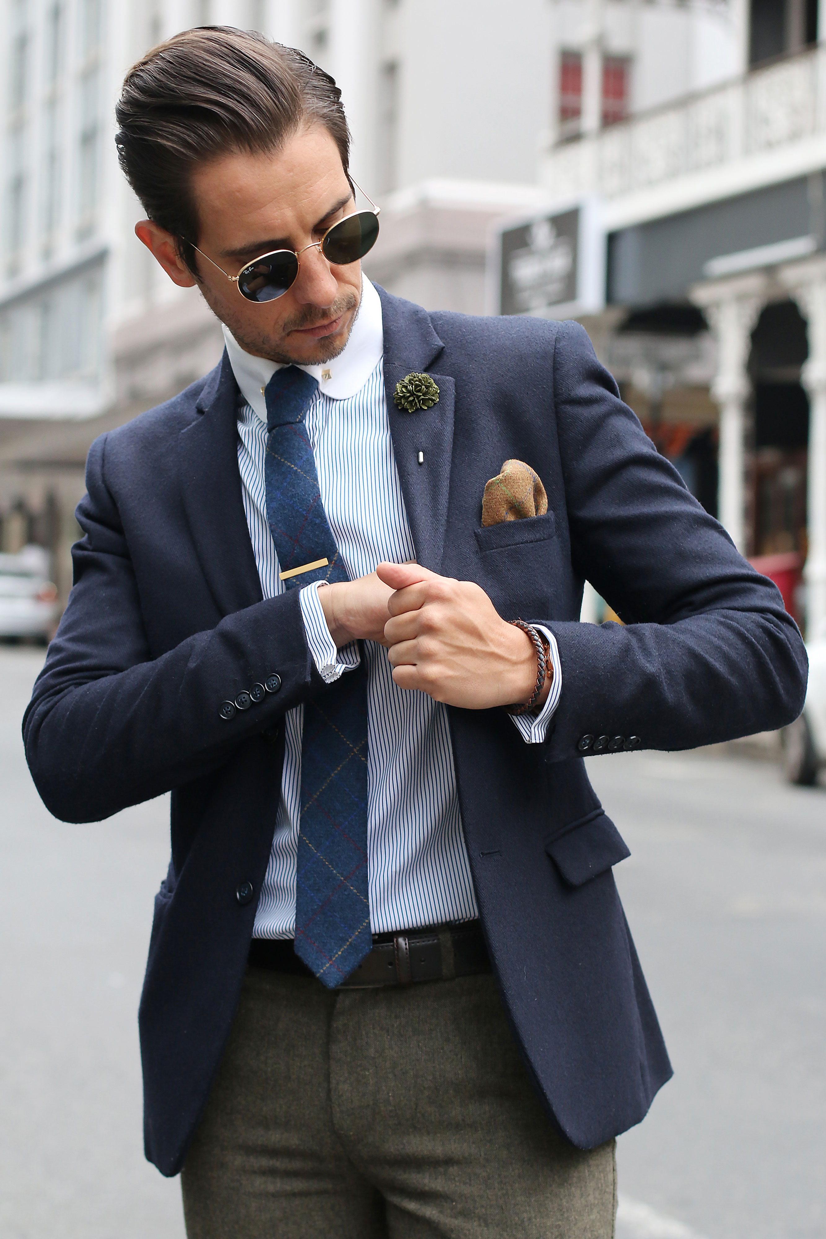 Formeller brauner Ledergürtel - 6