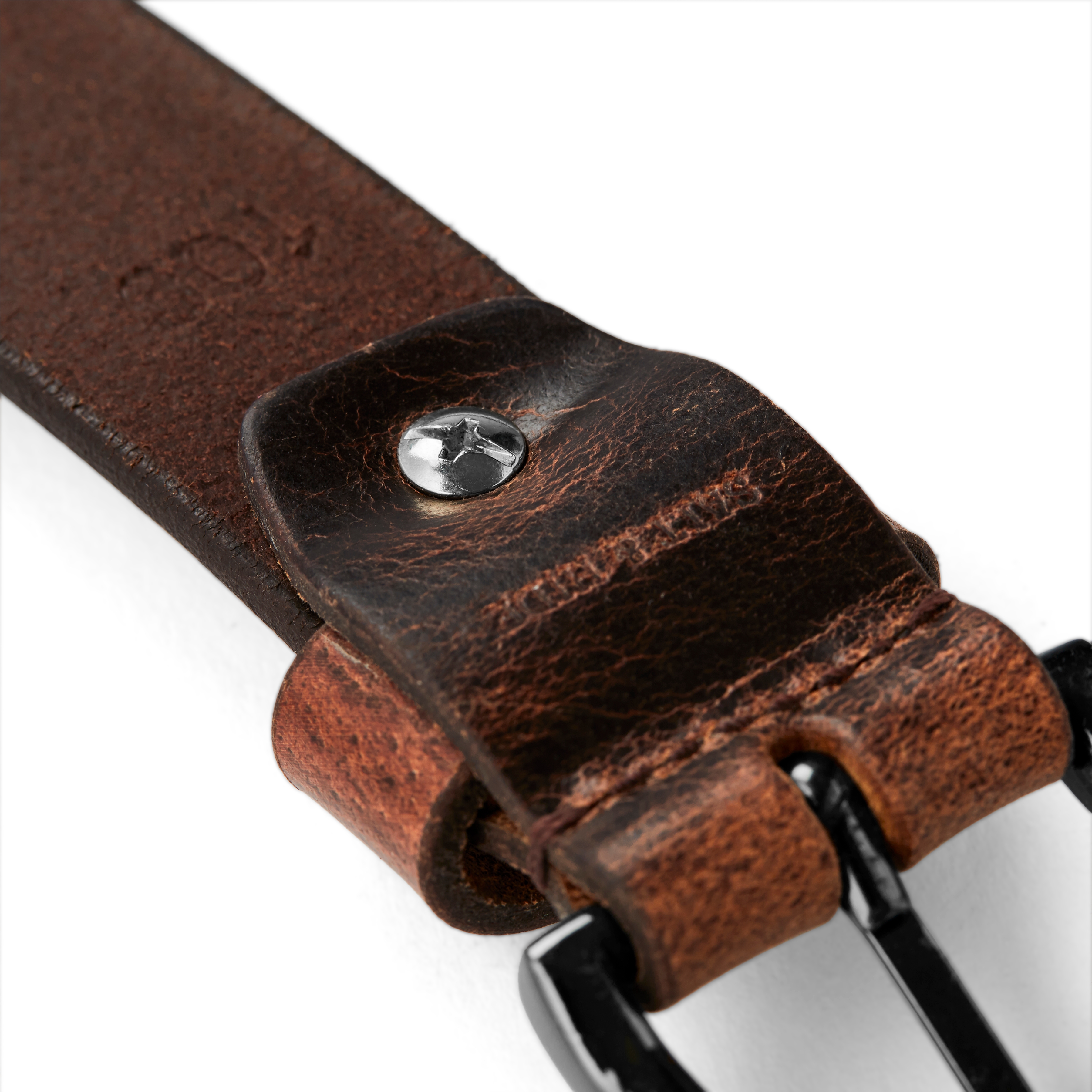 Sergio Bruine Lederen Riem - 4