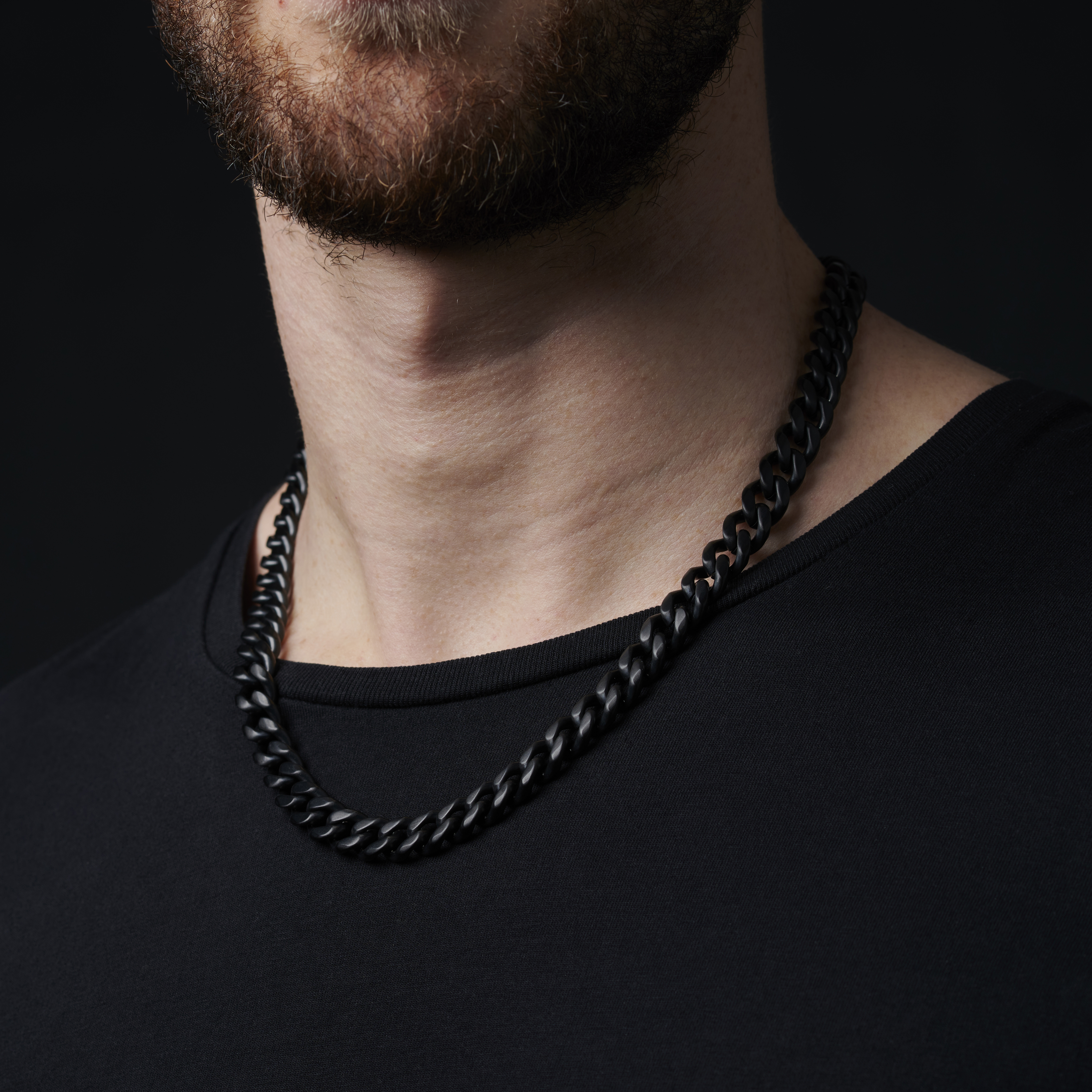 Collana Uomo Catena Serpente In Acciaio Inossidabile – Colore Nero – Lucida E Ipoallergenica – Confezione Regalo