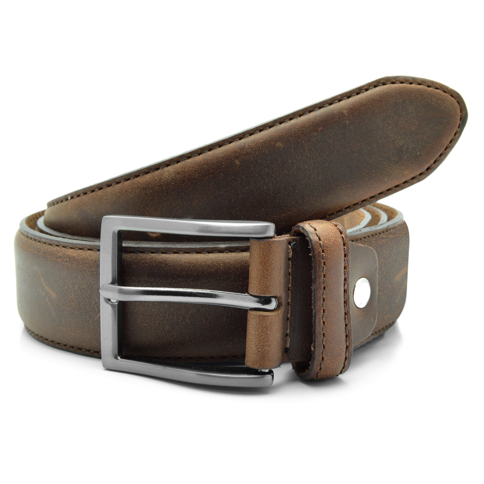 Cinturón marrón de cuero clásico - 1