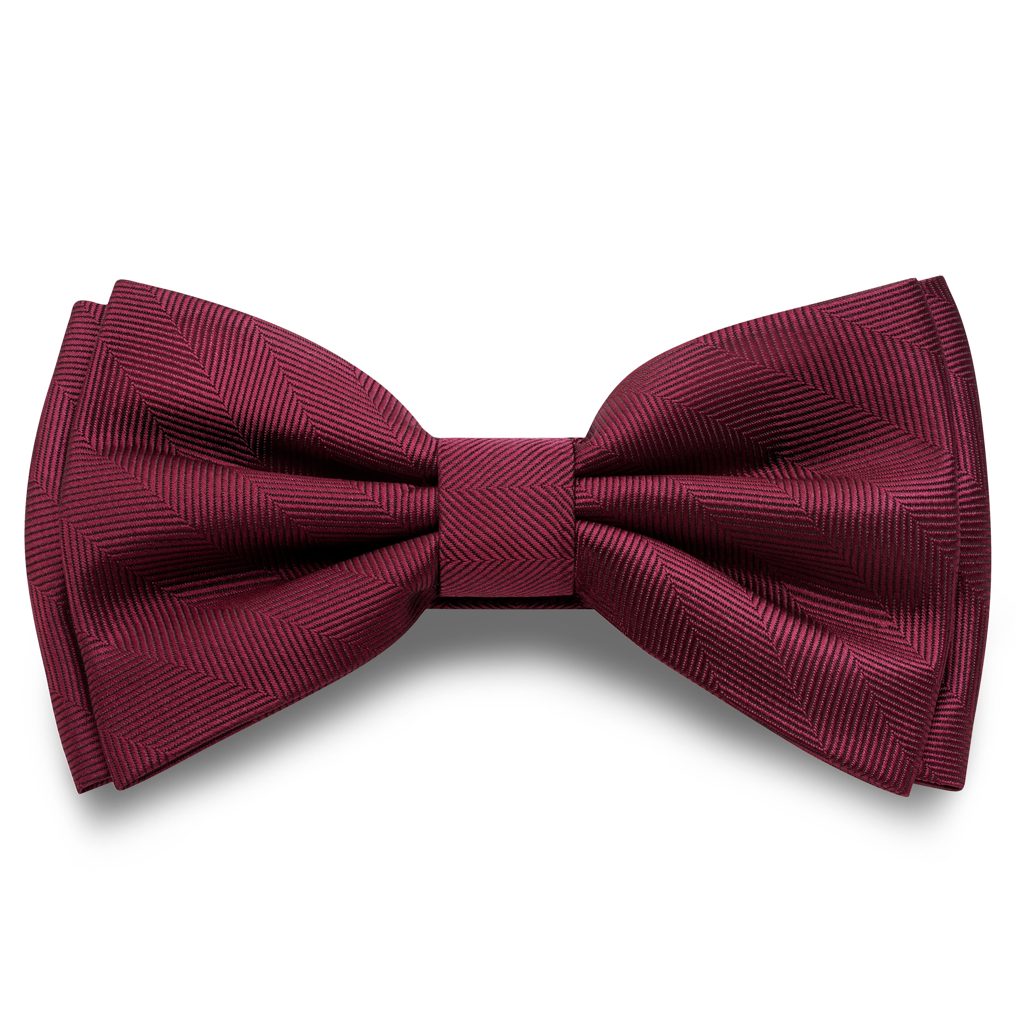 Burgundy Basic Pre-Tied Bow Tie