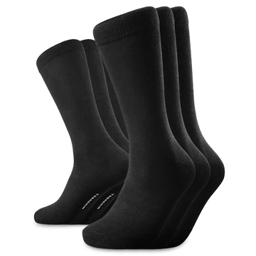 TrueFeel | 3-Pack Black Premium Cotton Crew Socks TrueFeel | 3-Pack Black Premium Cotton Crew Socks