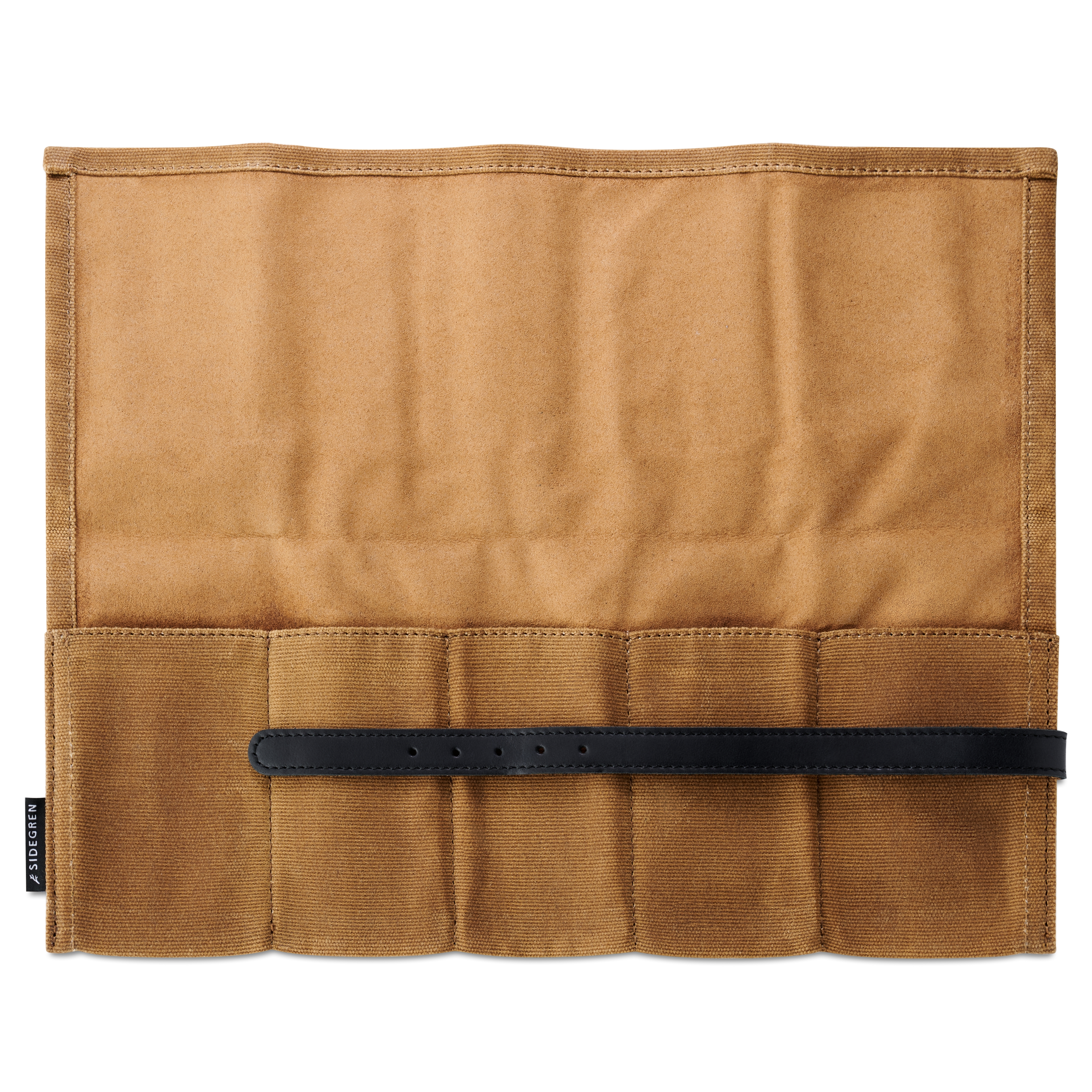 Khaki Waxed Canvas Five Pocket Watch Roll - 2