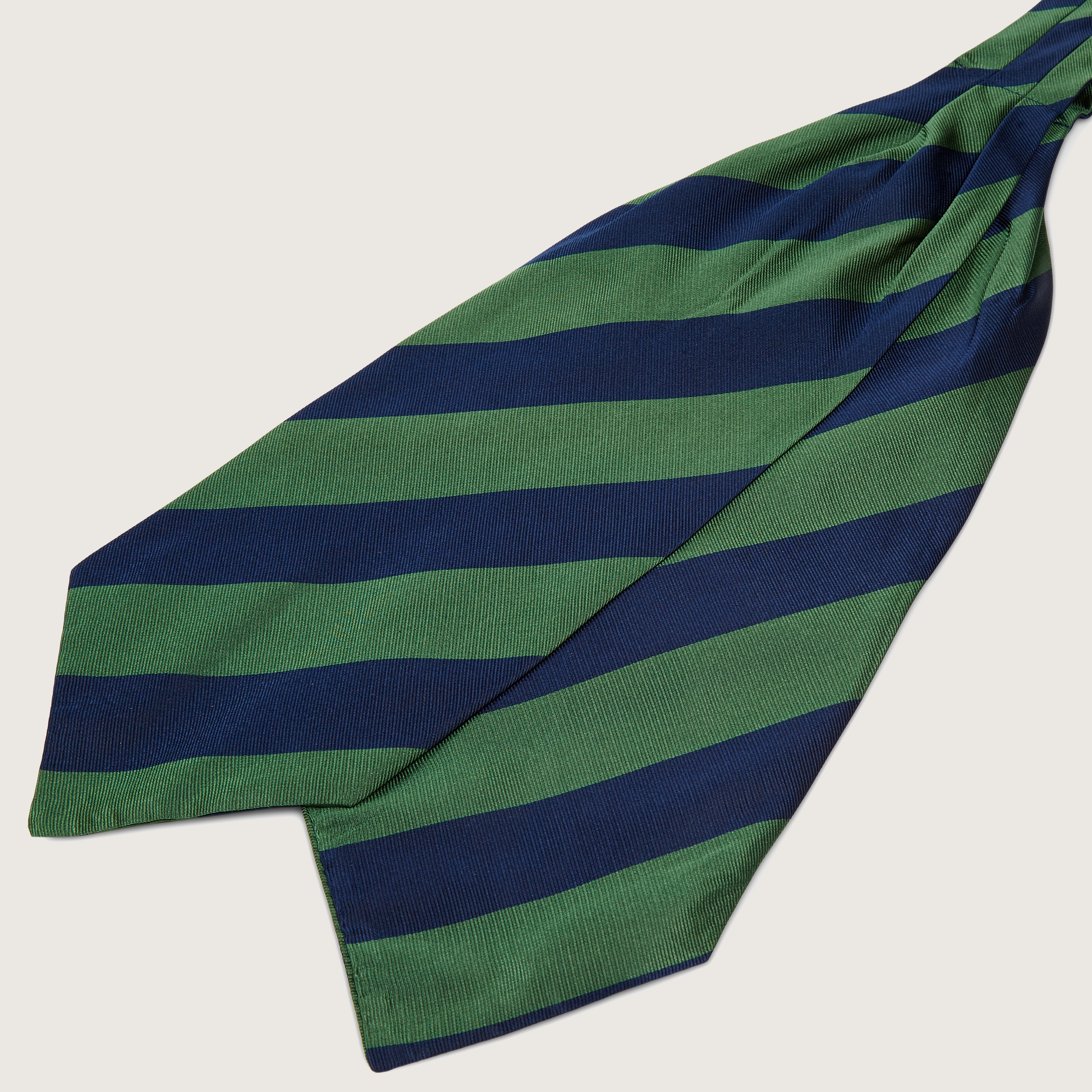Cravatta Ascot In Raso Per Uomo, Colore Bottiglia Verde, 111,8 Cm, Accessorio Formale Matrimonio, Made In UK - 2