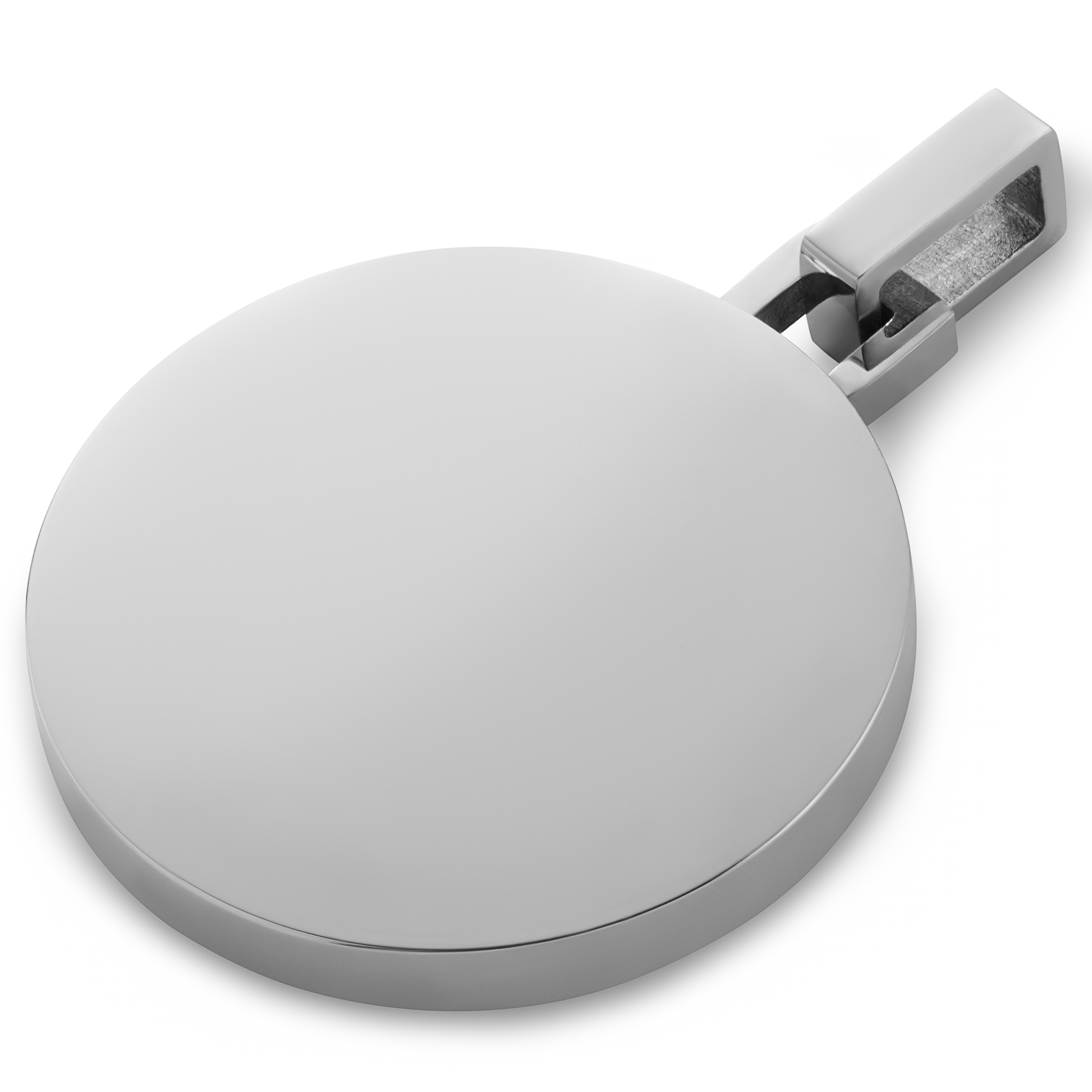 Evil Eye | Silver-tone Circle Dark Blue Pendant - 3