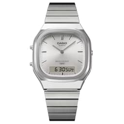 Montre analogique-numérique Casio Vintage AQ-240E-7AEF en résine couleur argent