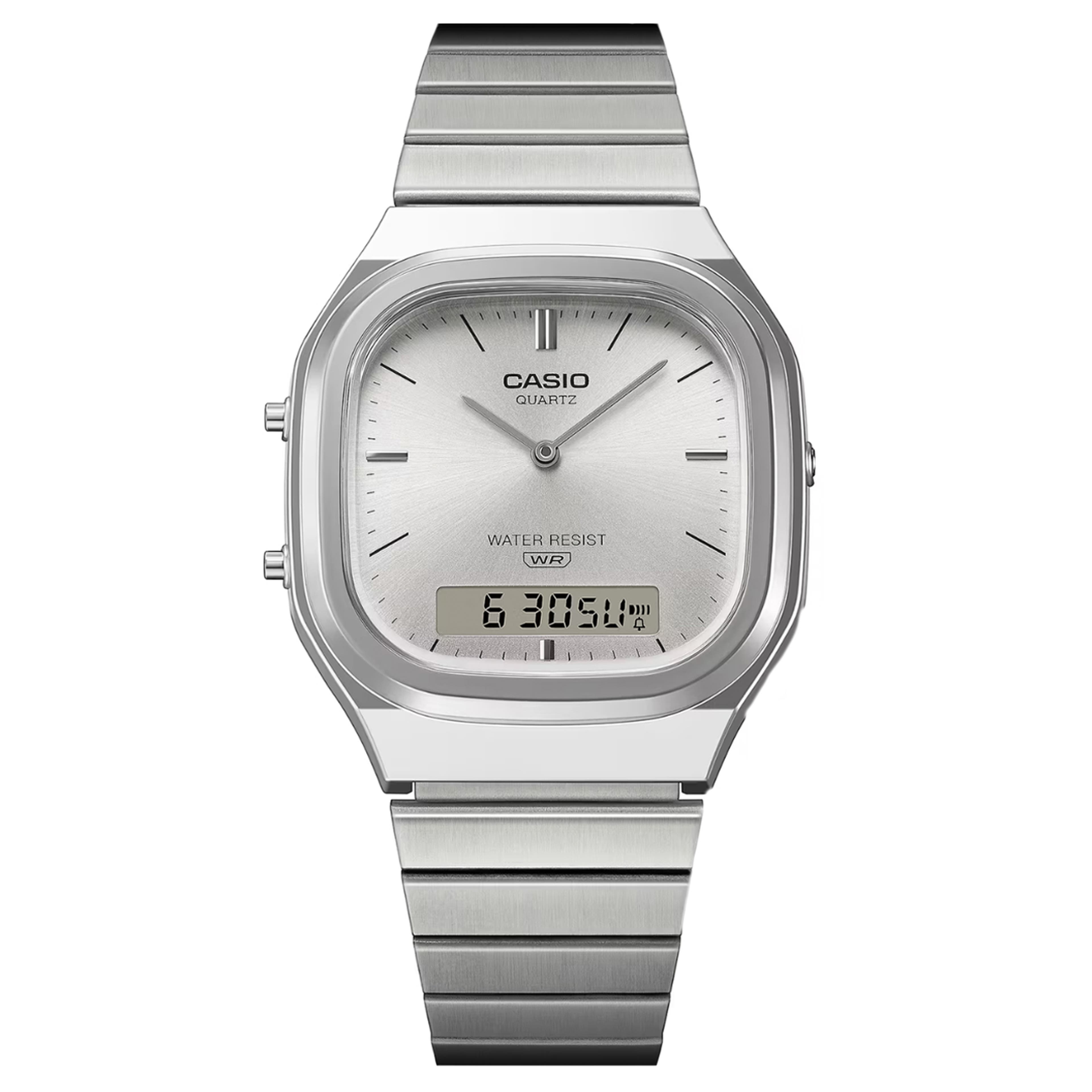 Montre analogique-numérique Casio Vintage AQ-240E-7AEF en résine couleur argent - 1