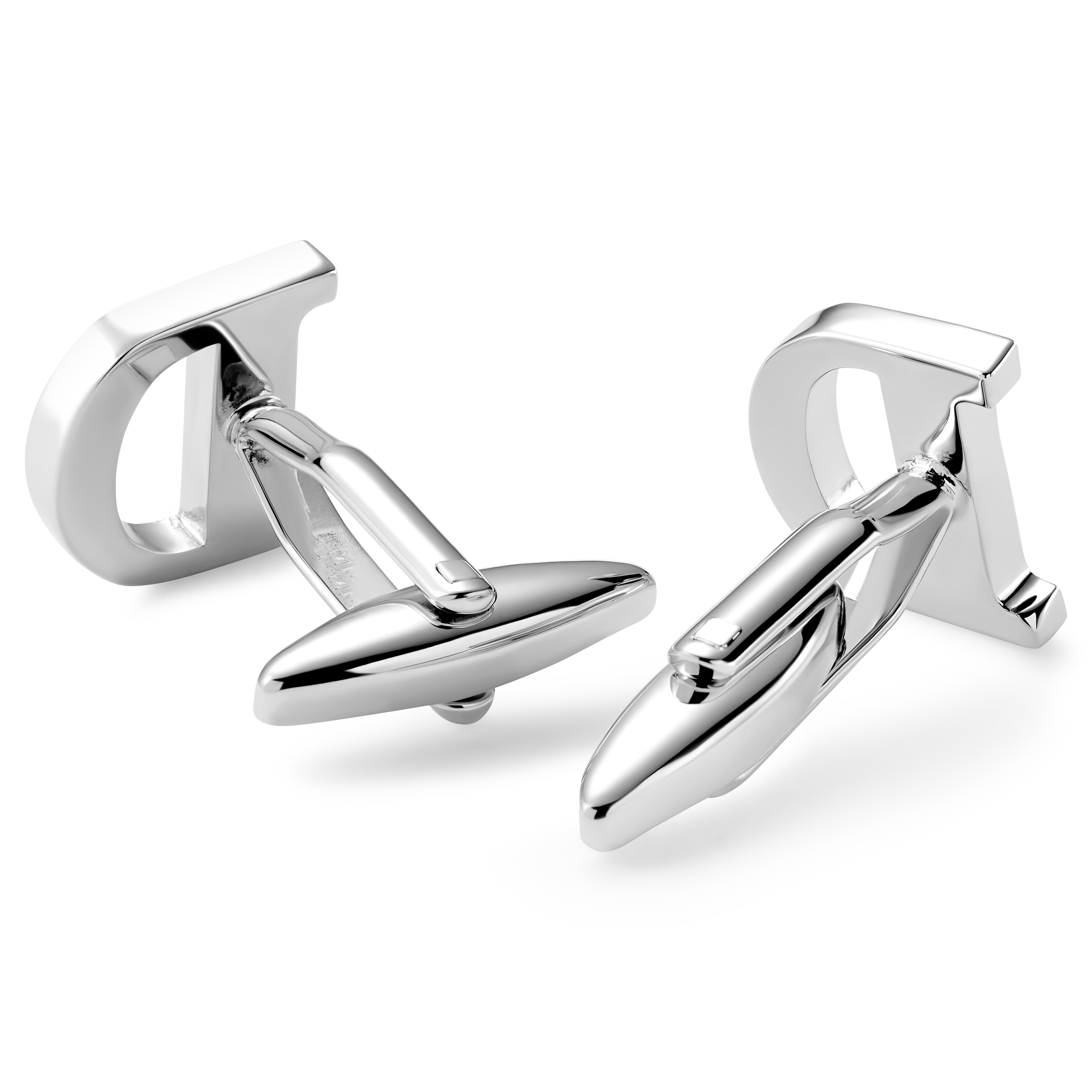 Silver-tone Initial D Cufflinks - 2