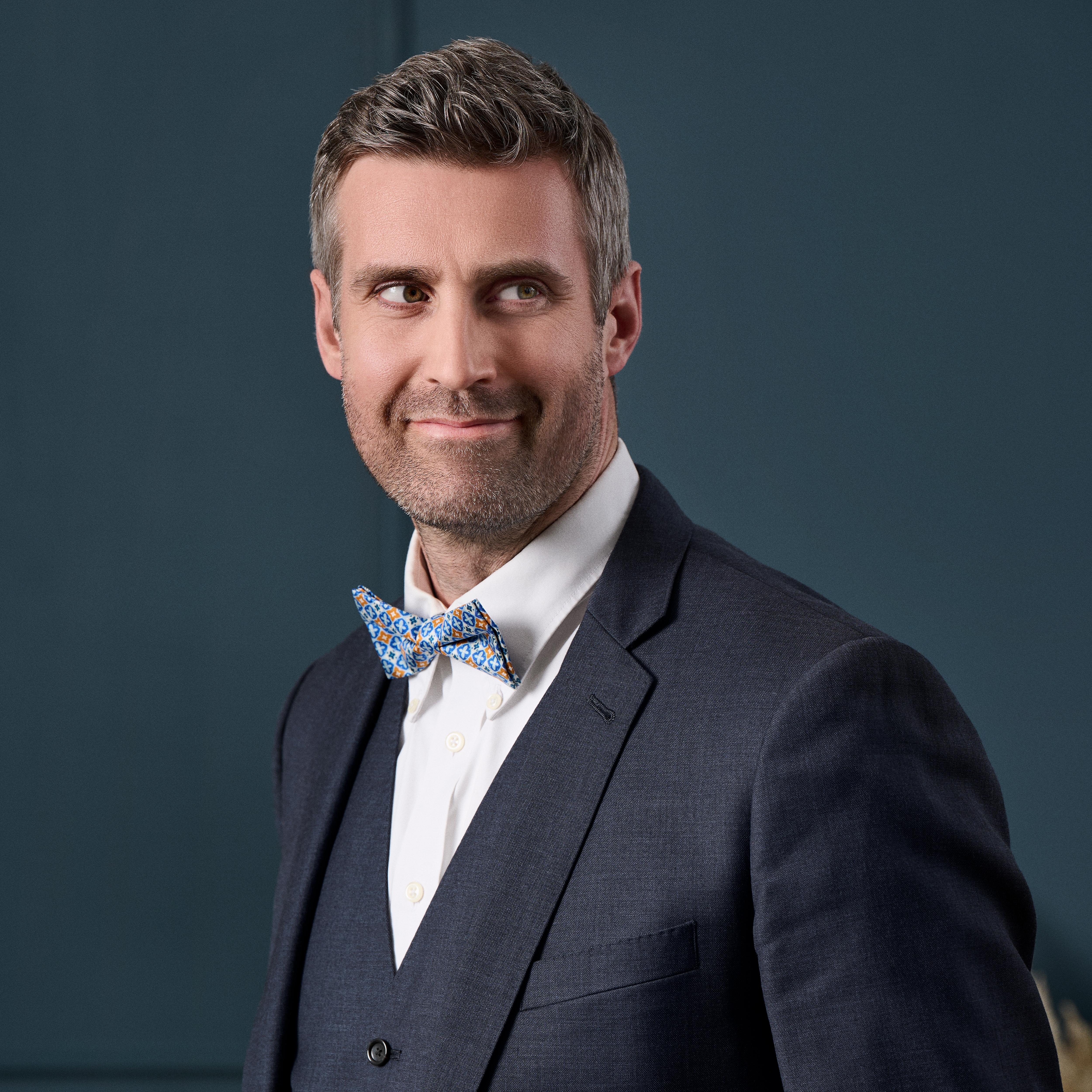 Virtuo | Modrohnědý předvázaný hedvábný motýlek - 4