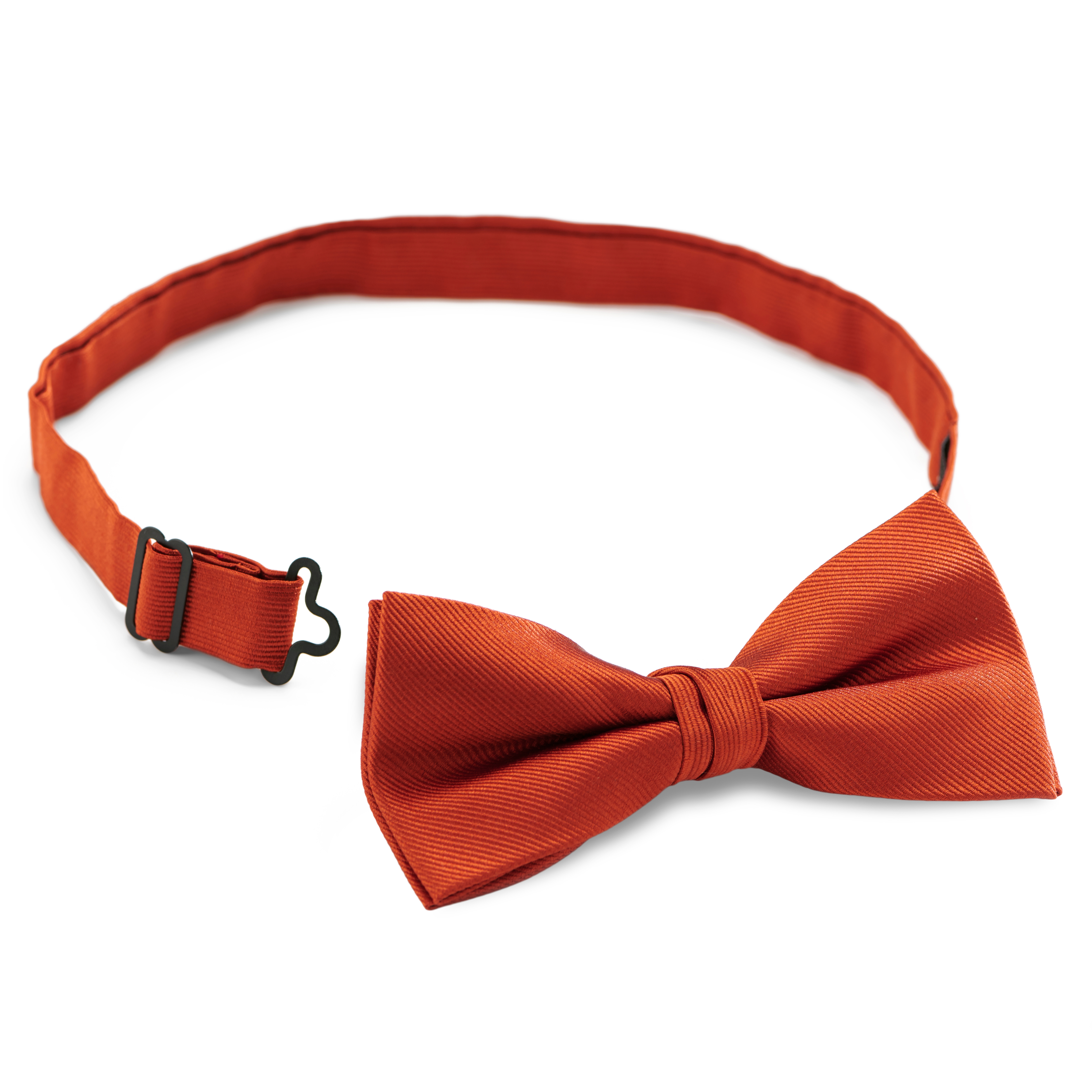 Orangefarbene Vorgebundene Fliege Aus Seidentwill - 3