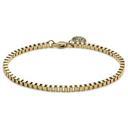 Essentials | 3 mm Gold-Tone Square Box Chain Bracelet
