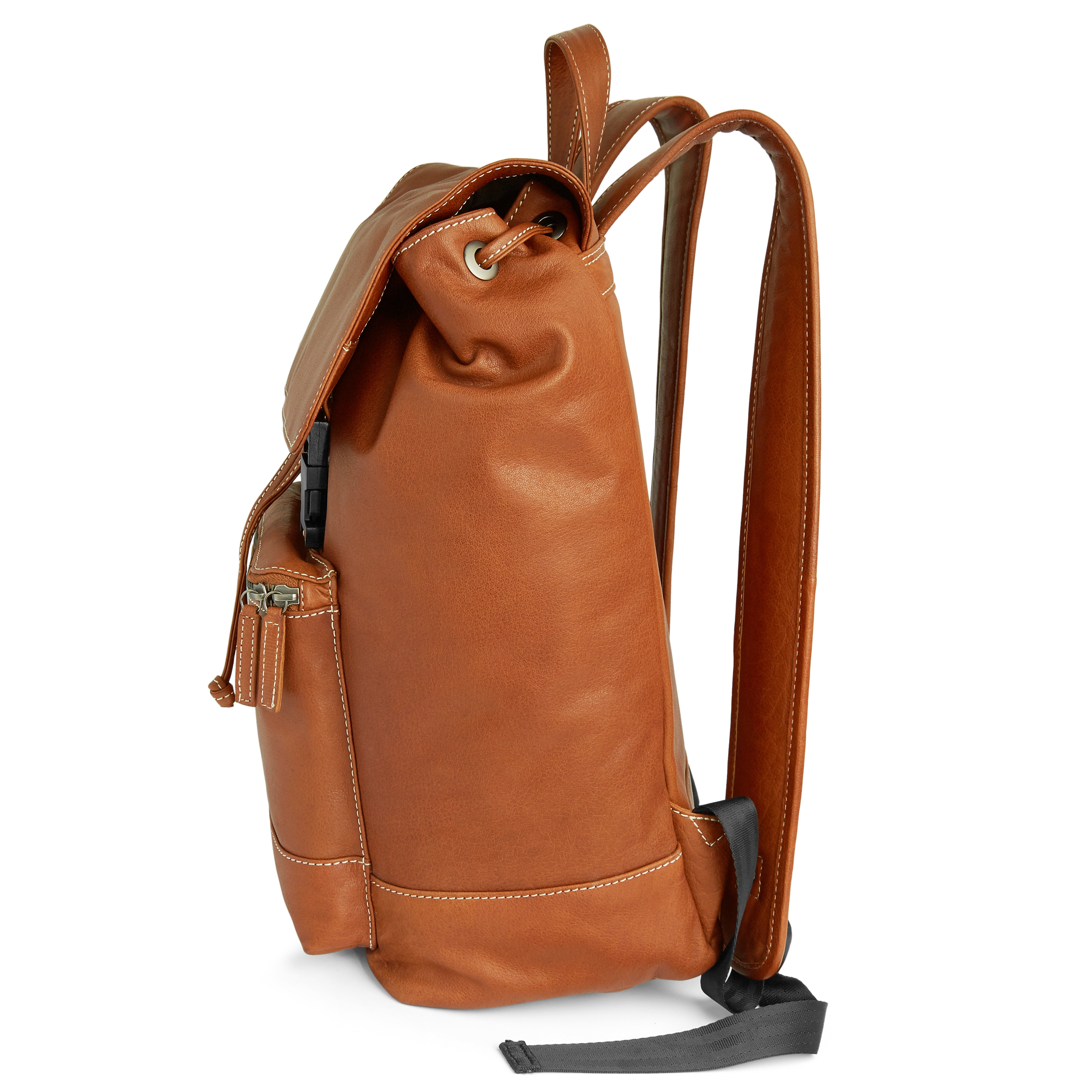 Mochila de cuero canela Oxford  - 4