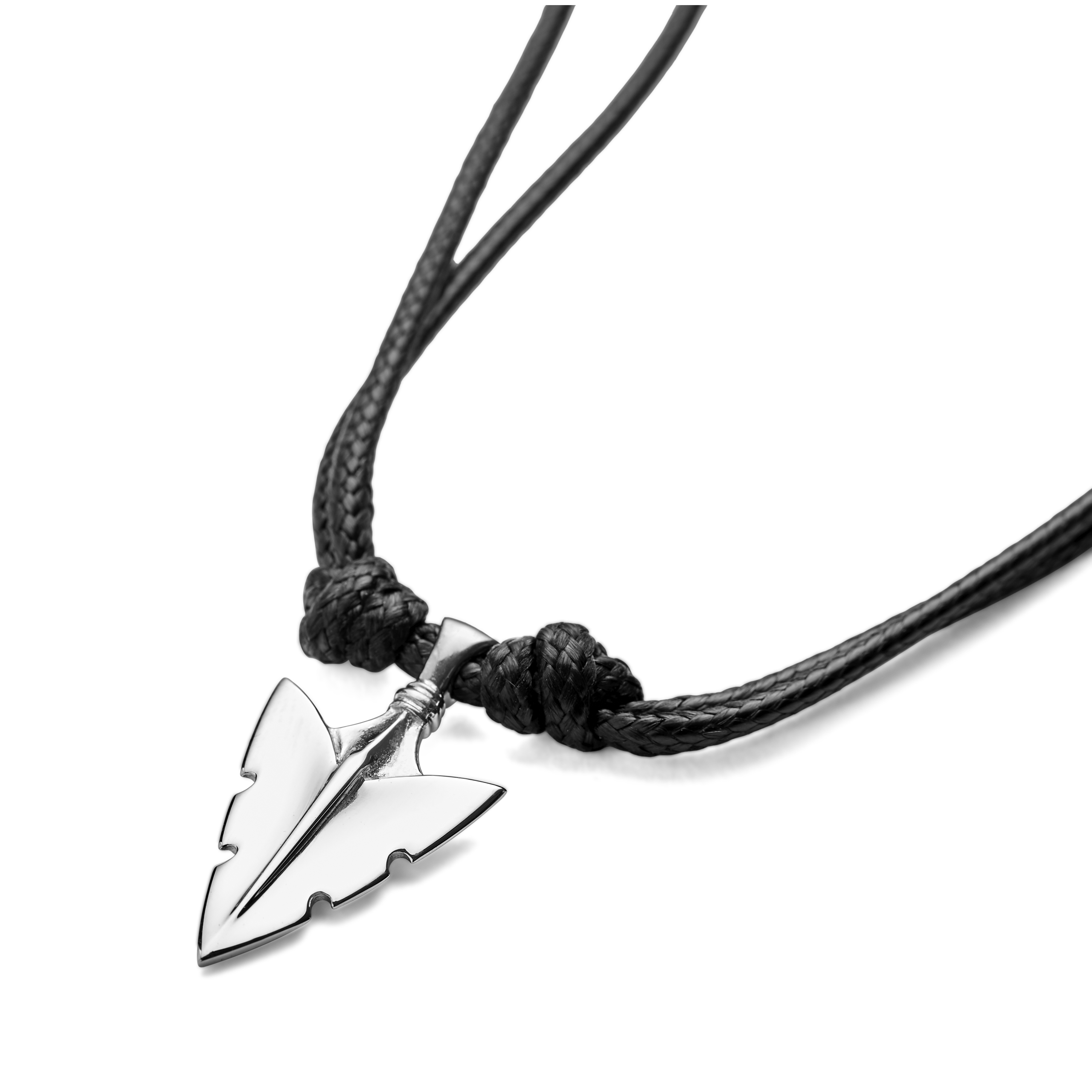 Gravel | Edelstahl Pfeilspitze Kordel-Halskette - 2