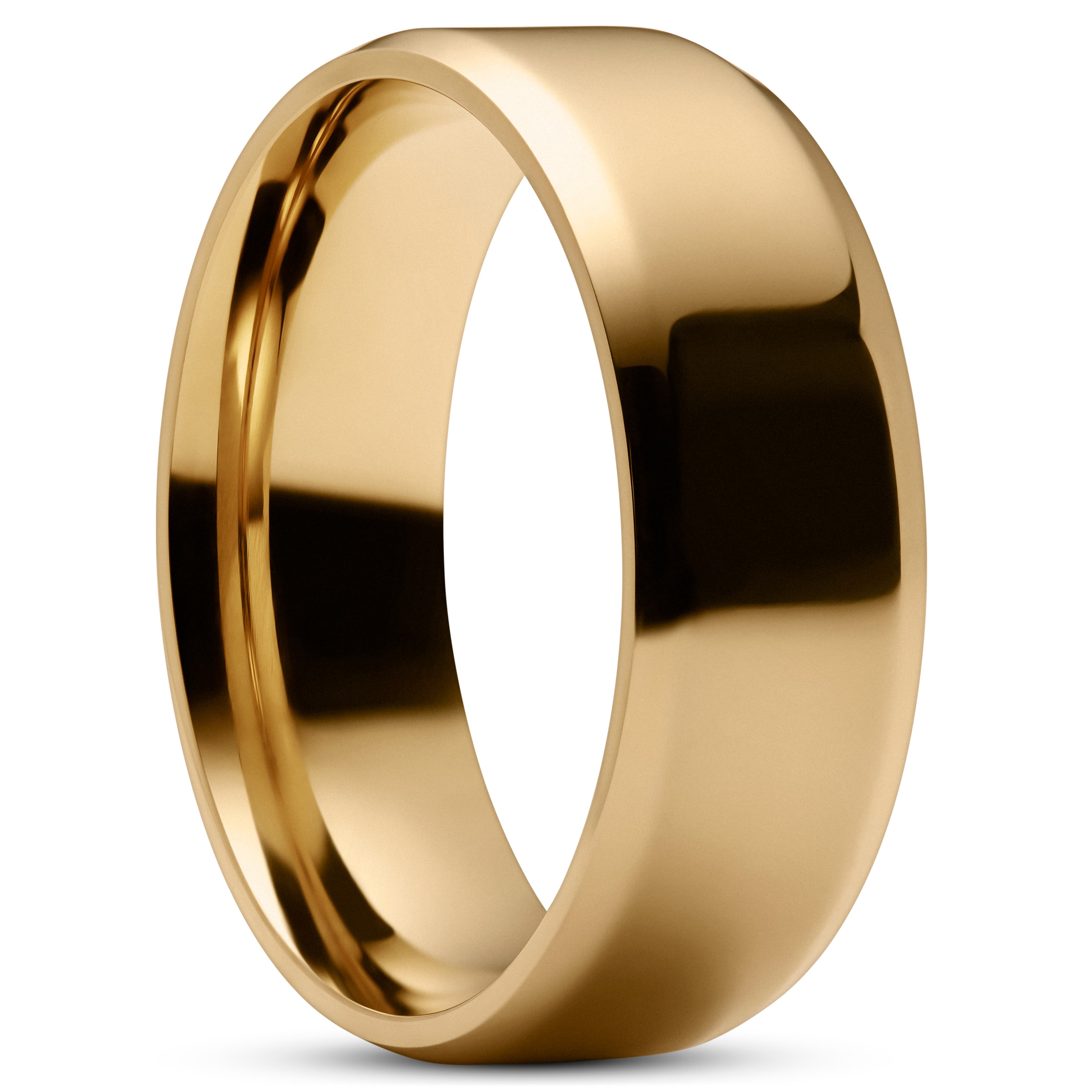 Gold-Tone Mirror Steel Ring Gold-Tone Mirror Steel Ring