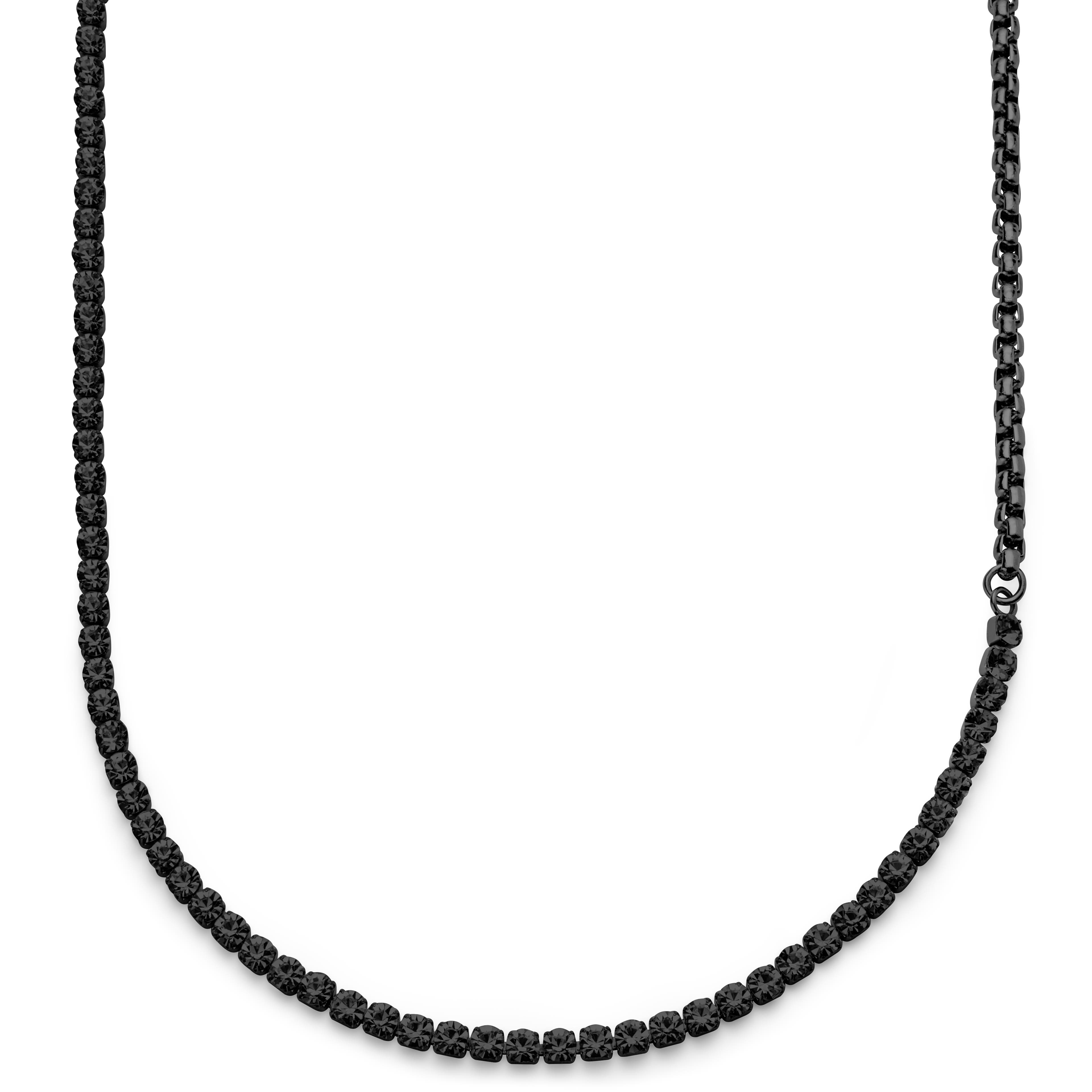 Amager | Retiazkový náhrdelník v čiernej farbe so zirkónmi