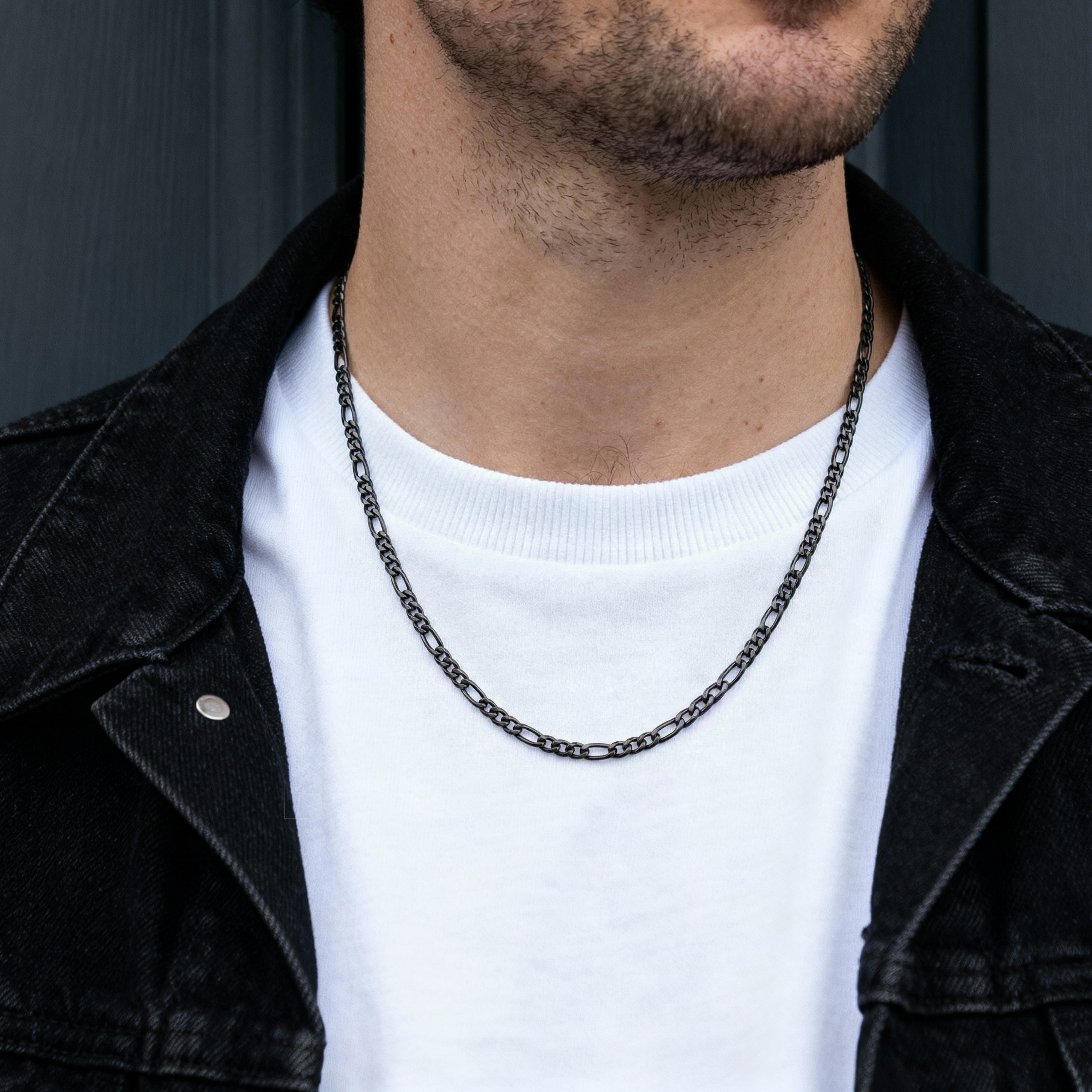 Essentials | 4 mm püssihalli tooni Figaro keti kaelakee - 2