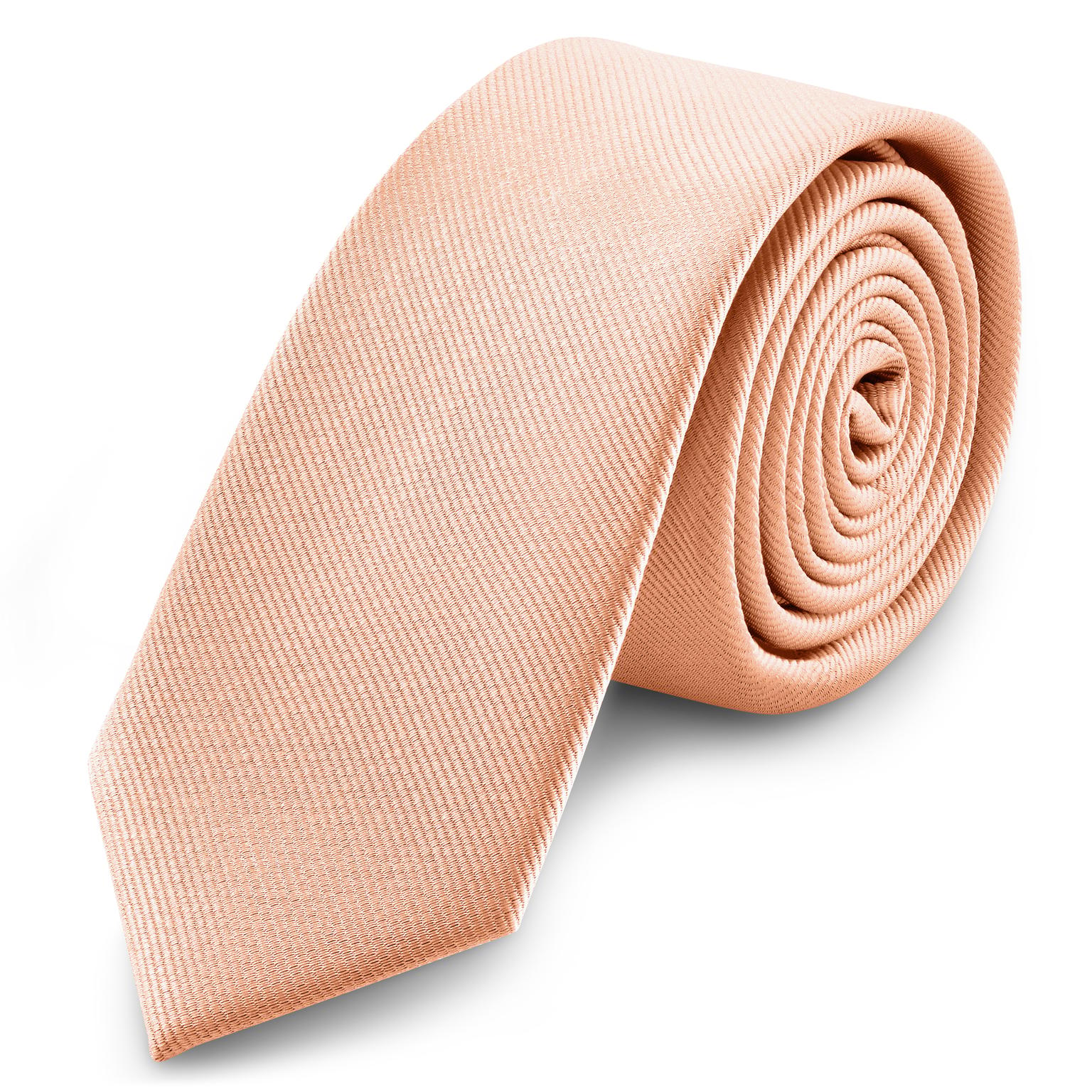 Cravate étroite en tissu gros-grain rose 6 cm Cravate étroite en tissu gros-grain rose 6 cm