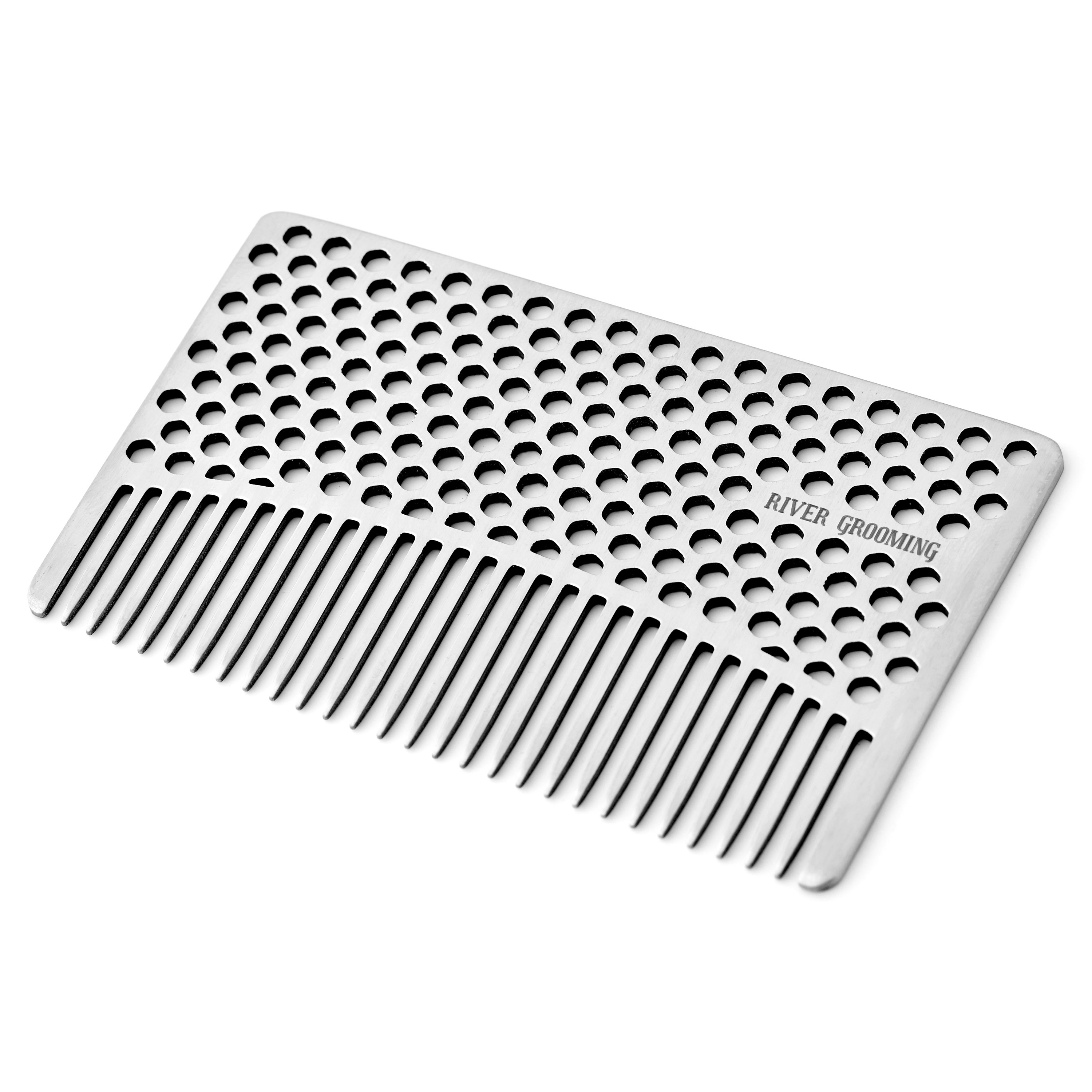 Credit Card Size Stainless Steel Comb - 2