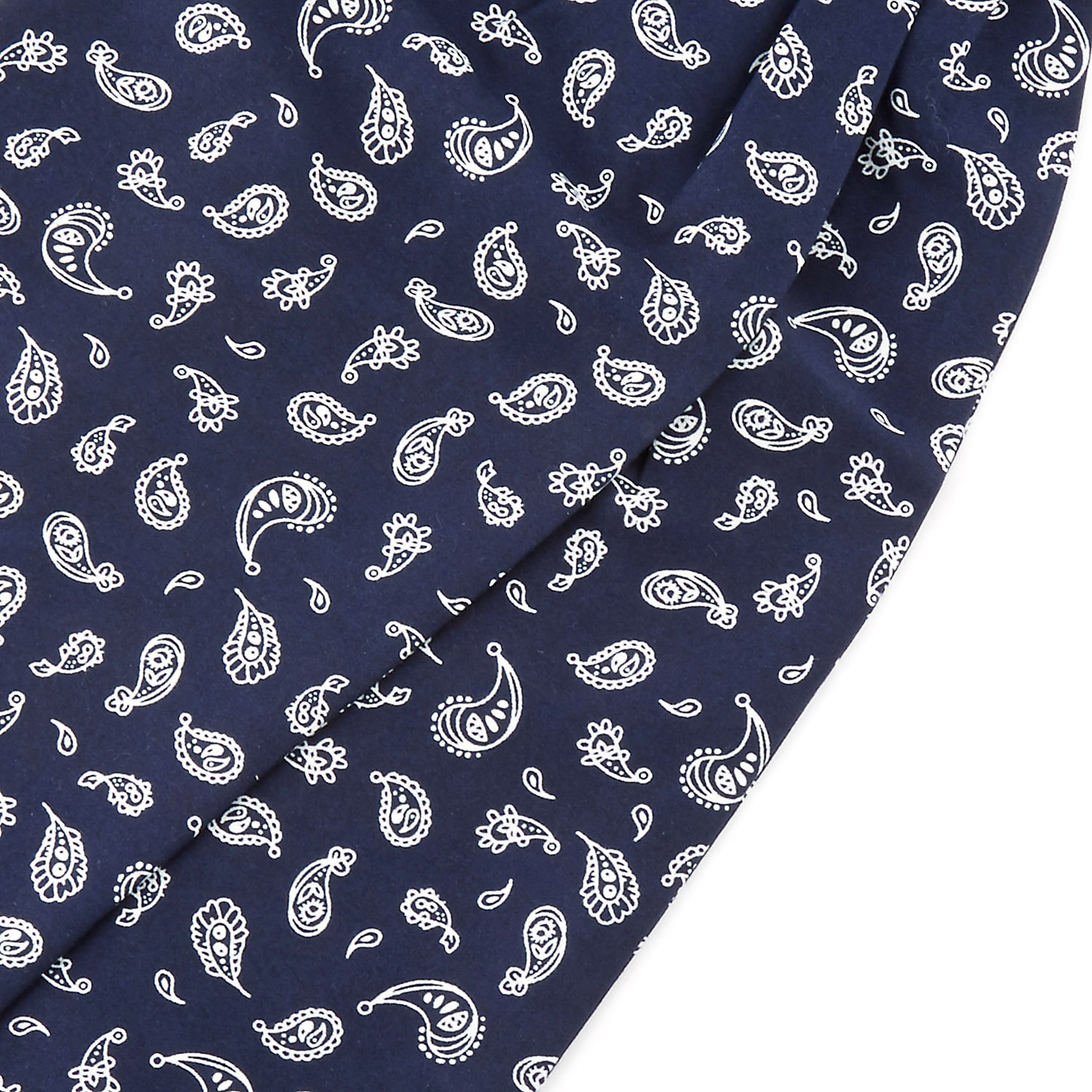 Pañuelo Ascot de poliéster estampado cachemira minimalista azul - 2