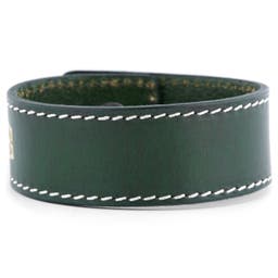 Green Buffalo Leather Bracelet