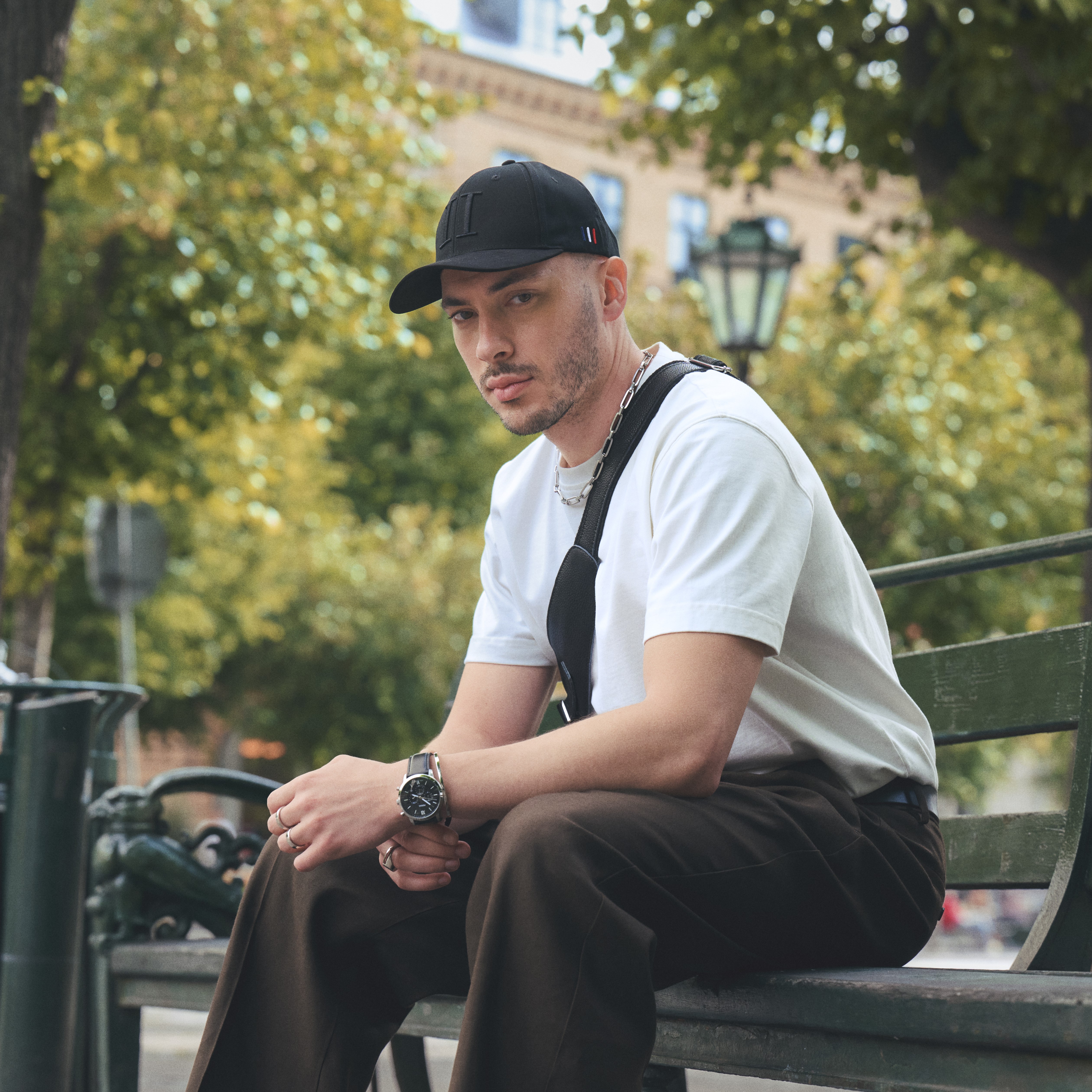 Les Deux | Casquette de baseball en daim noir sur noir II - 3