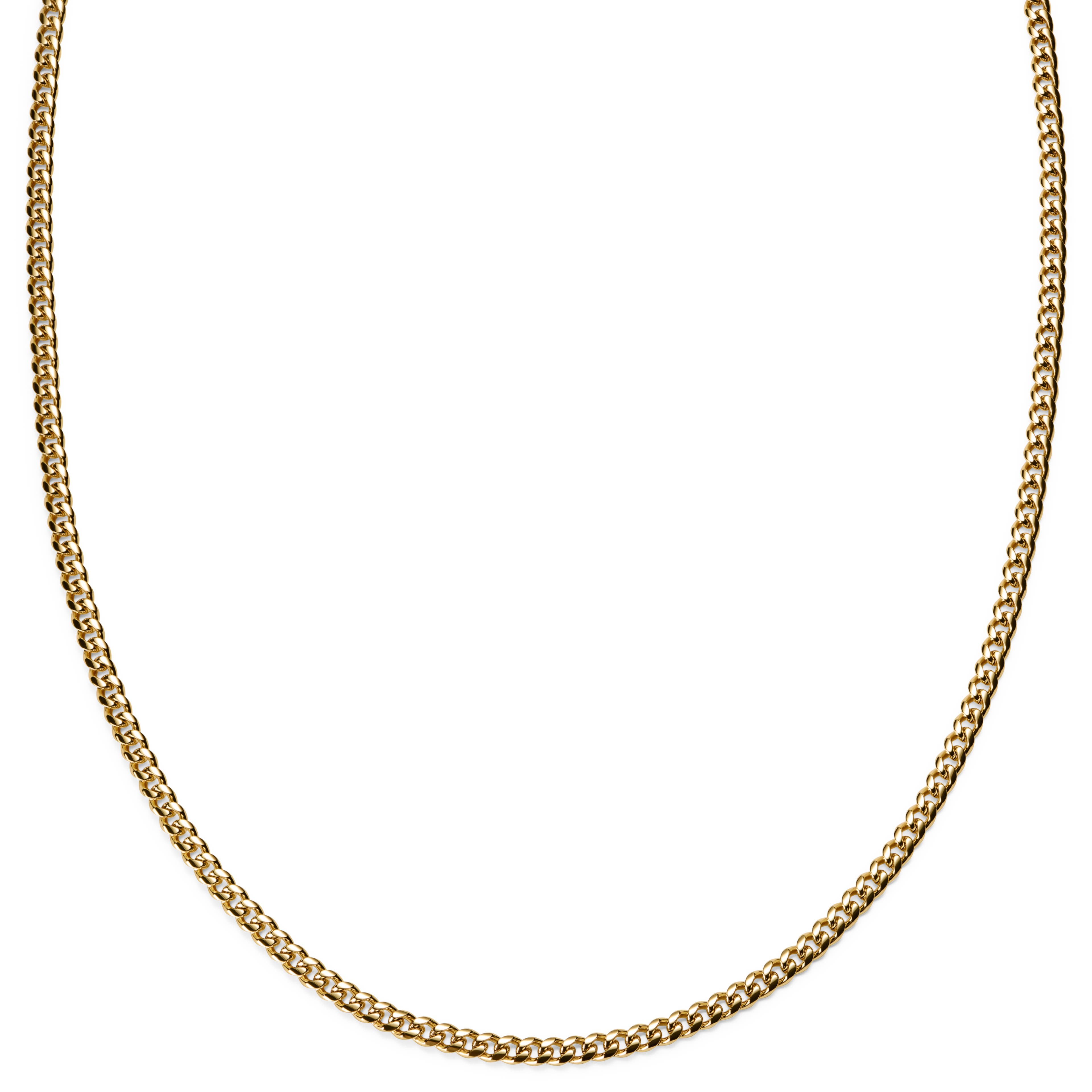 1/8" (3 mm) Gold-Tone Chain Necklace