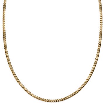 3mm řetízkový náhrdelník zlaté barvy 