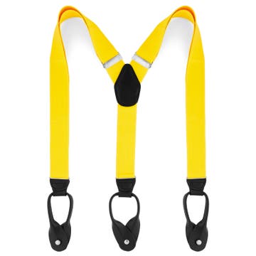 Wide Pale Yellow Split Button Suspenders Wide Pale Yellow Split Button Suspenders
