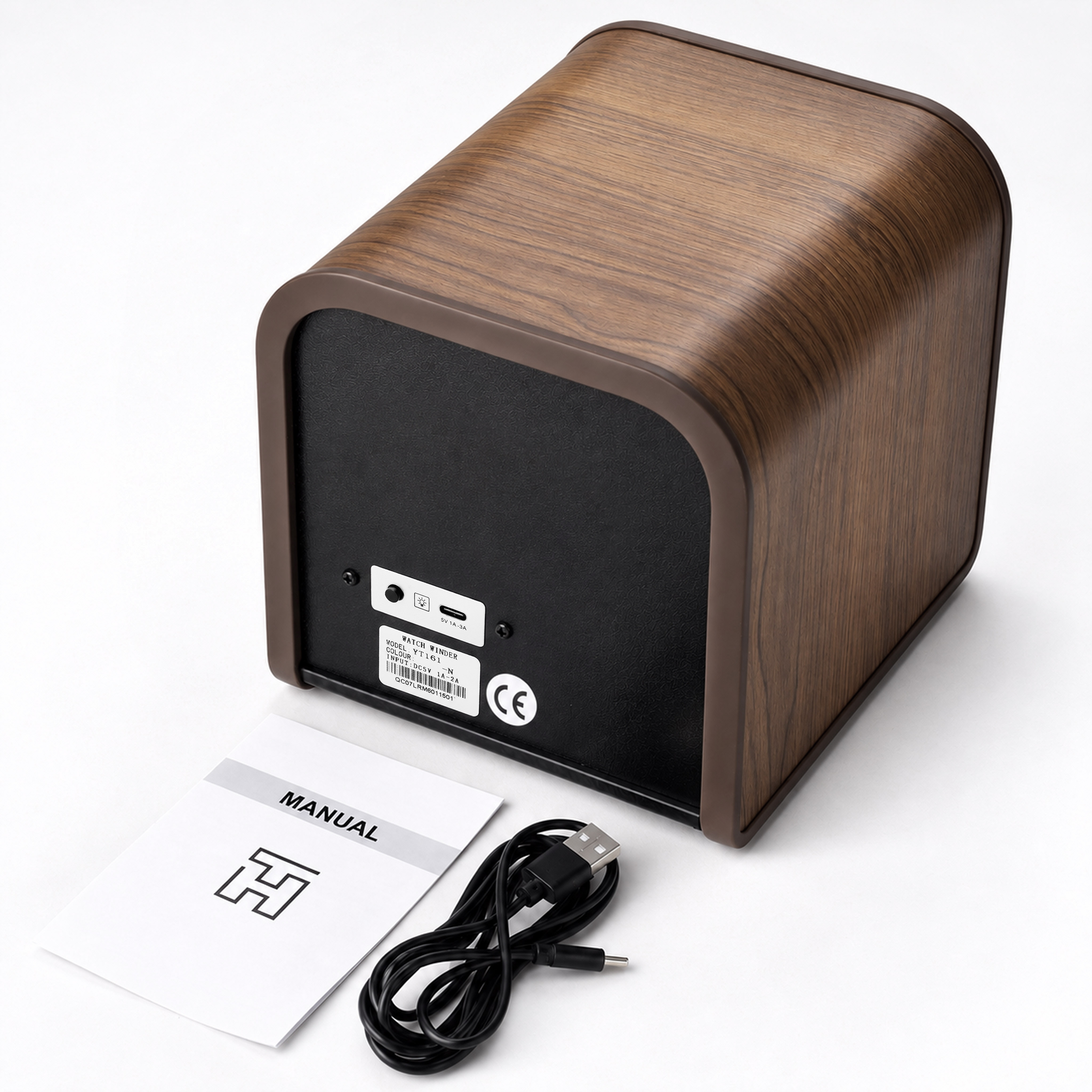 Chrono | Brown Watch Winder, Black Interior with Illumination - 4