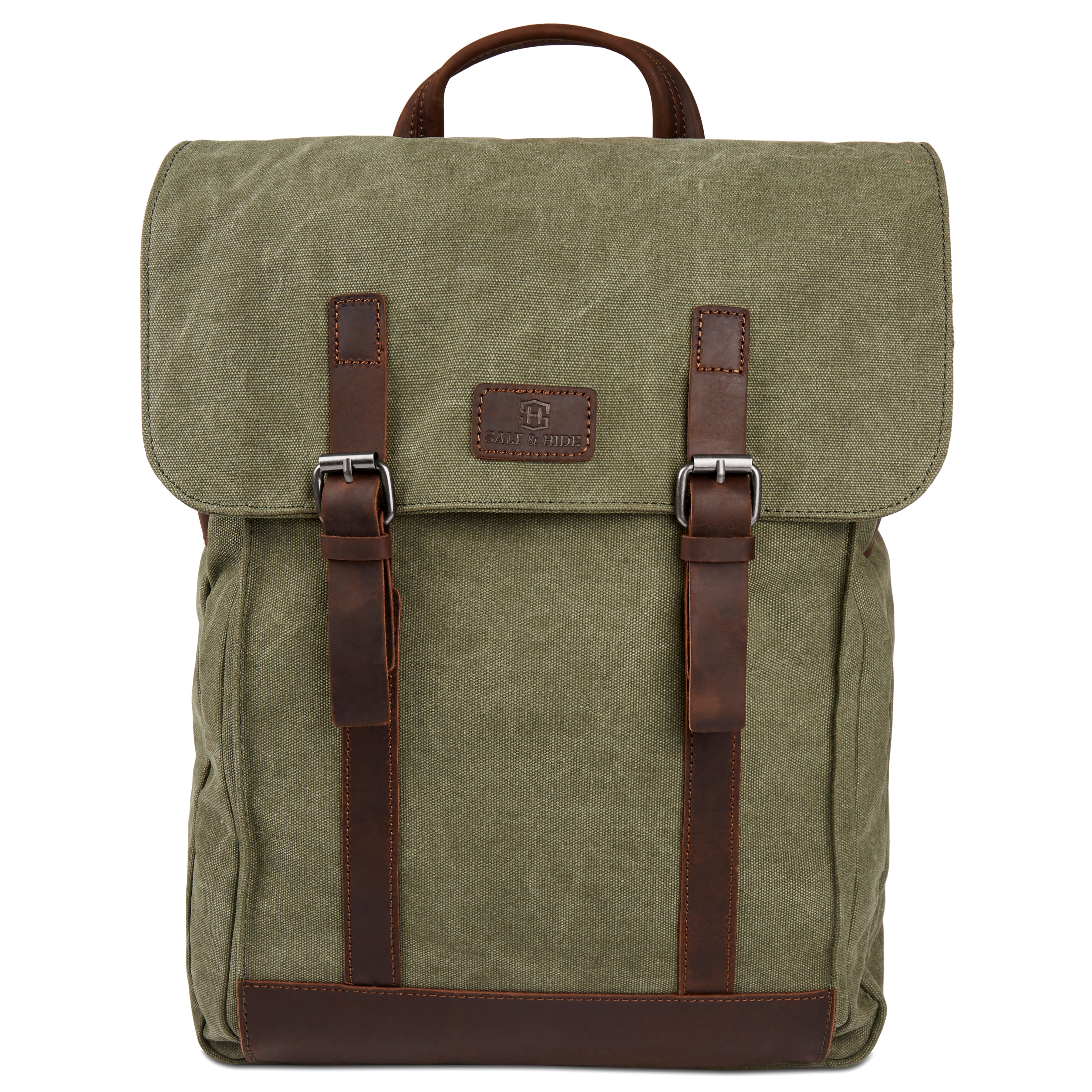 Slater Green & Brown Classic Backpack - 4