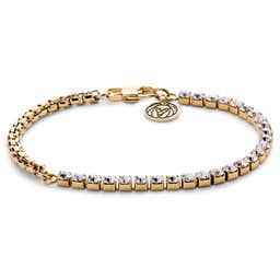 Amager | Gold-Tone Zirconia Stainless Steel Chain Bracelet