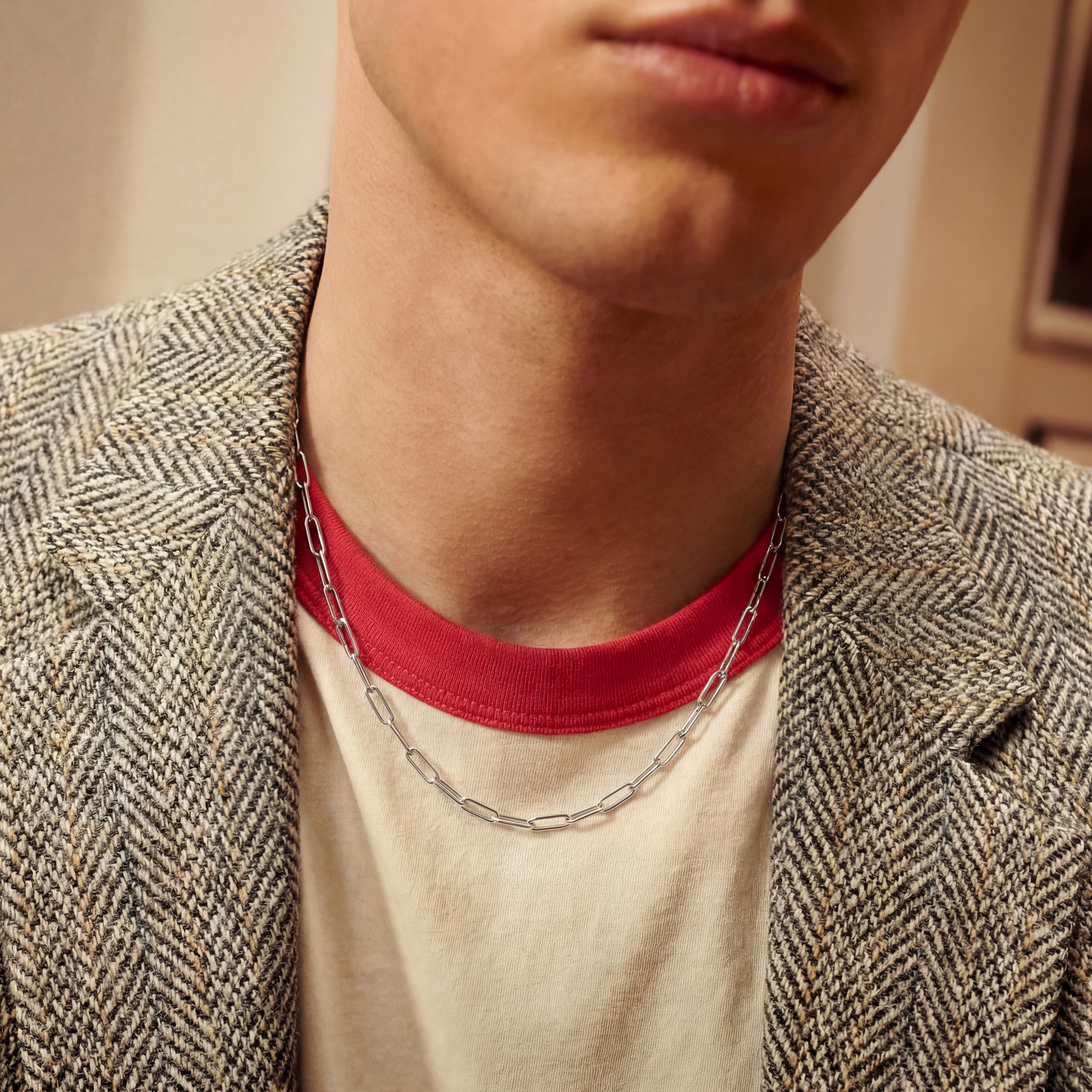 New Classics | 3 mm 925 sterling zilveren paperclip-ketting - 3