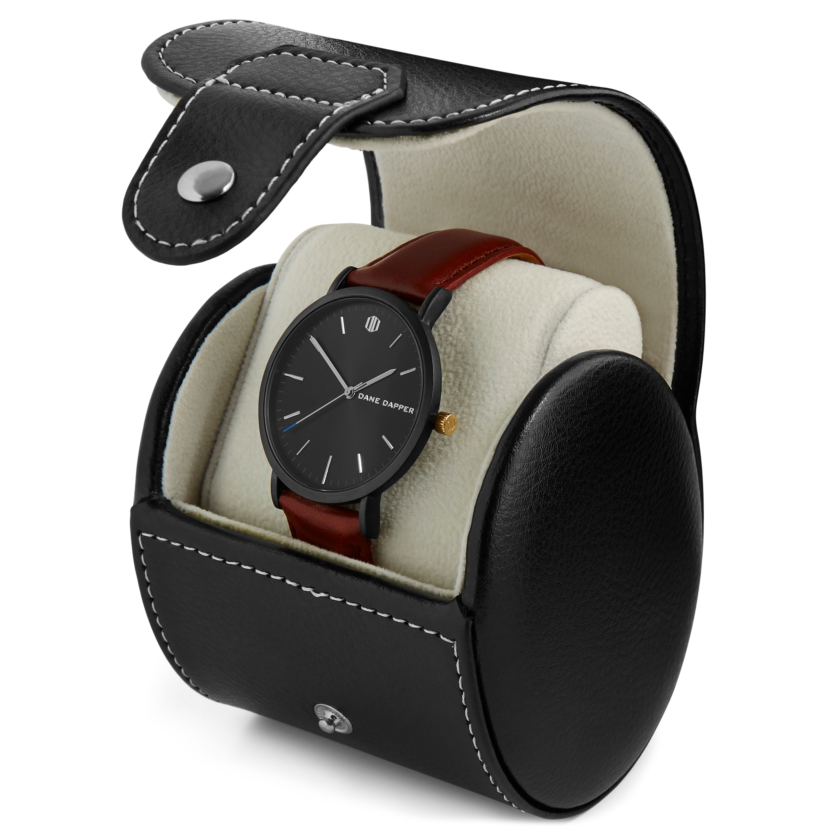 Schwarzes Uhrenetui - 1 Uhr - 4