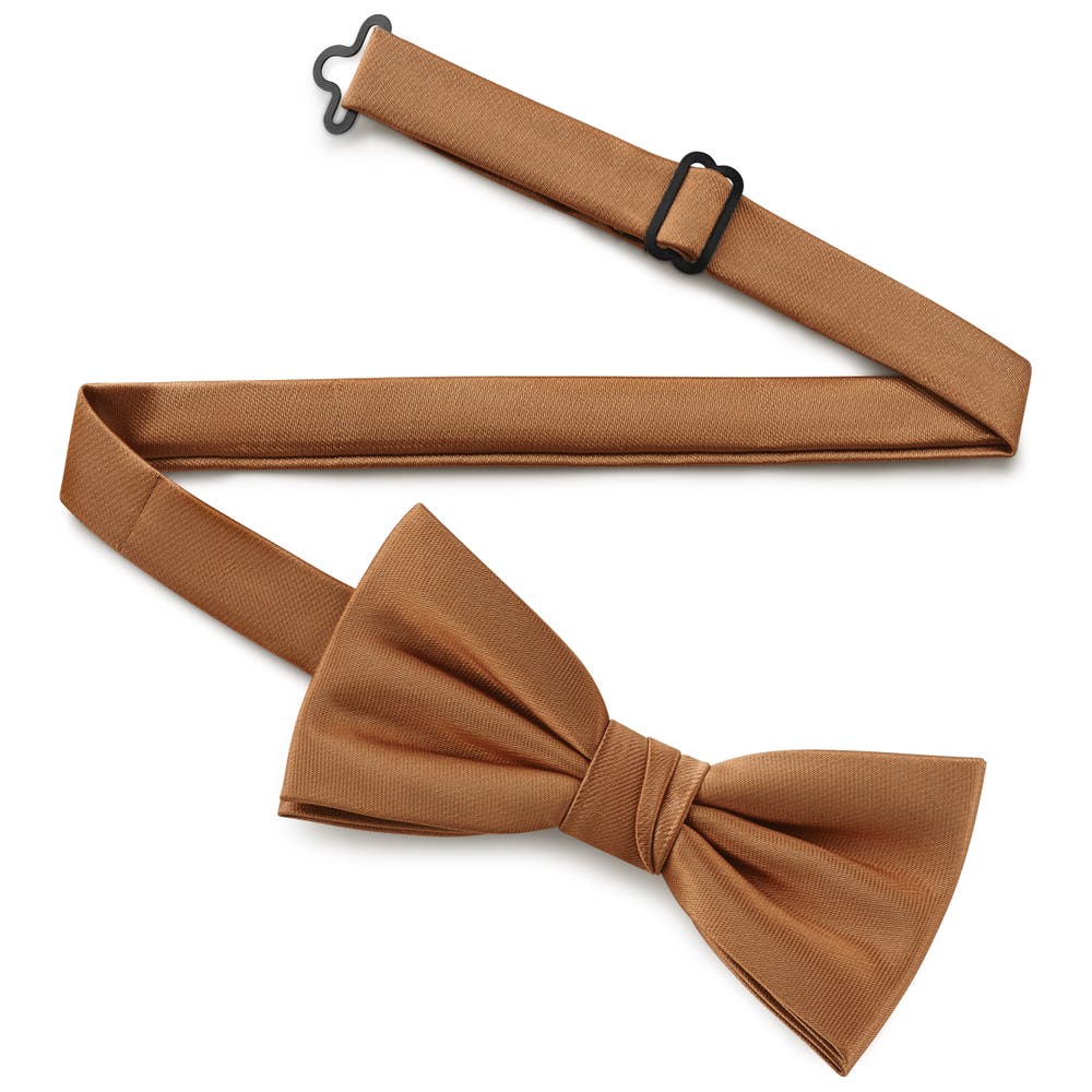 hover: Rust Pre-Tied Satin Bow Tie hover: Rust Pre-Tied Satin Bow Tie