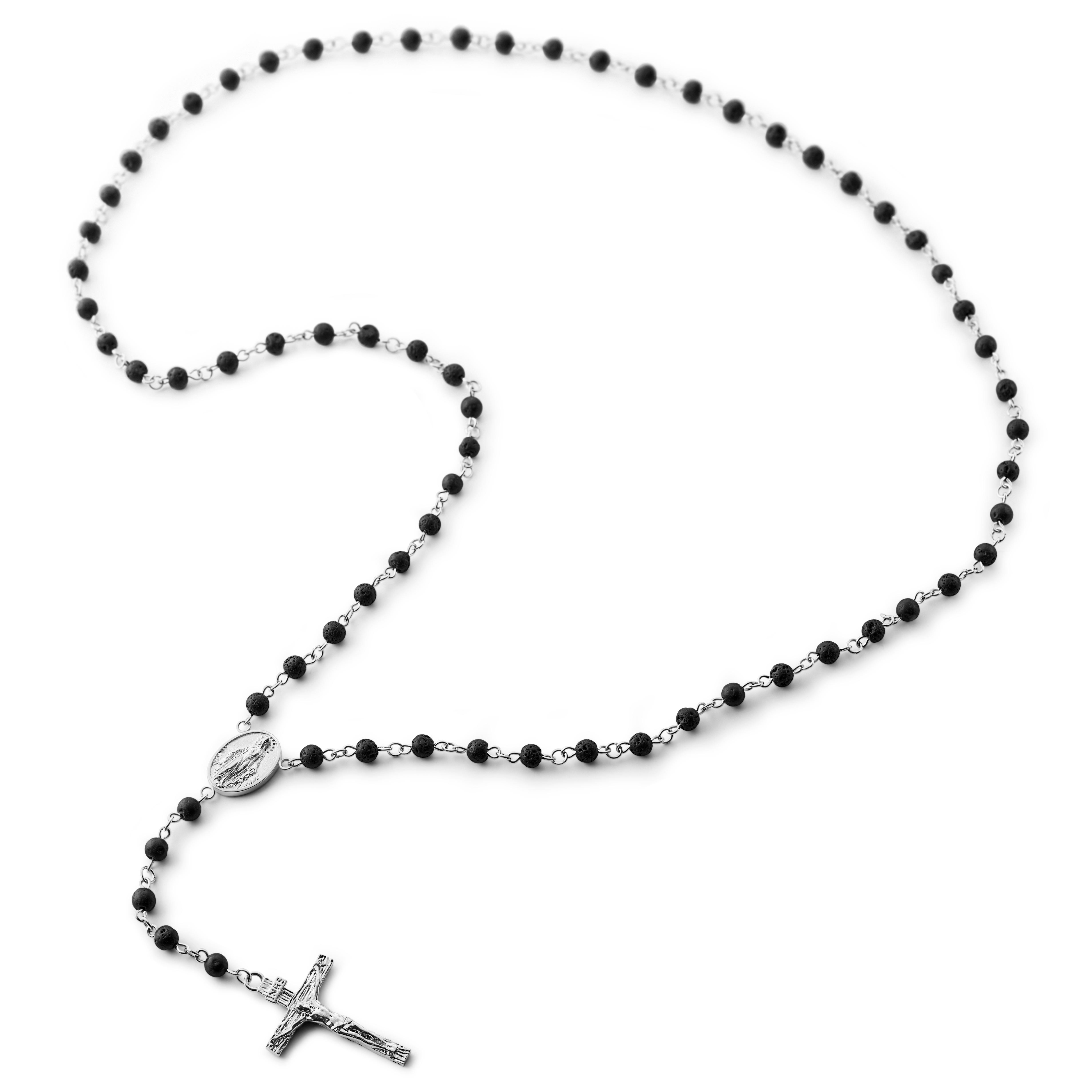 Varietas | Surgical Steel & Lava Stone Rosary - 4