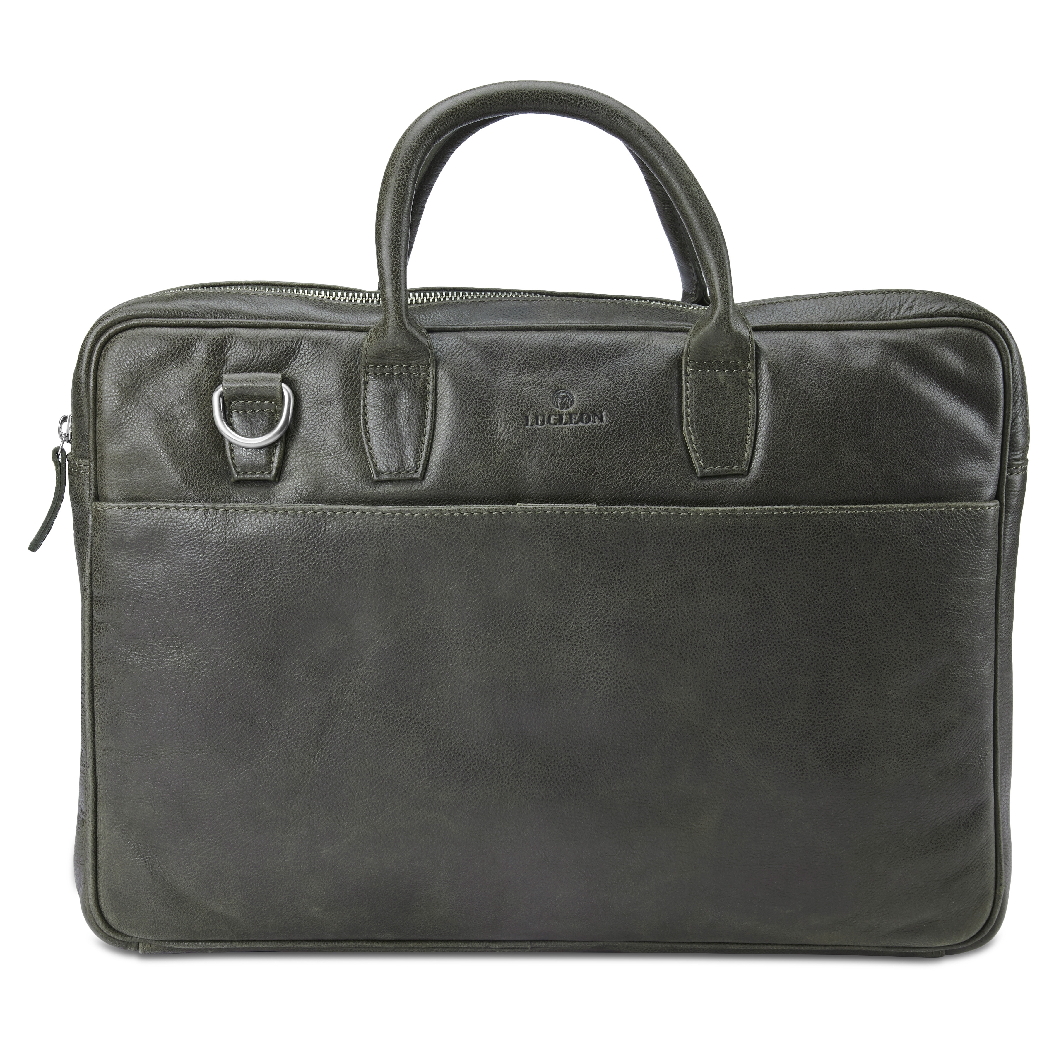 Licio Slim 15” Executive hnědo-šedá kožená taška - 2