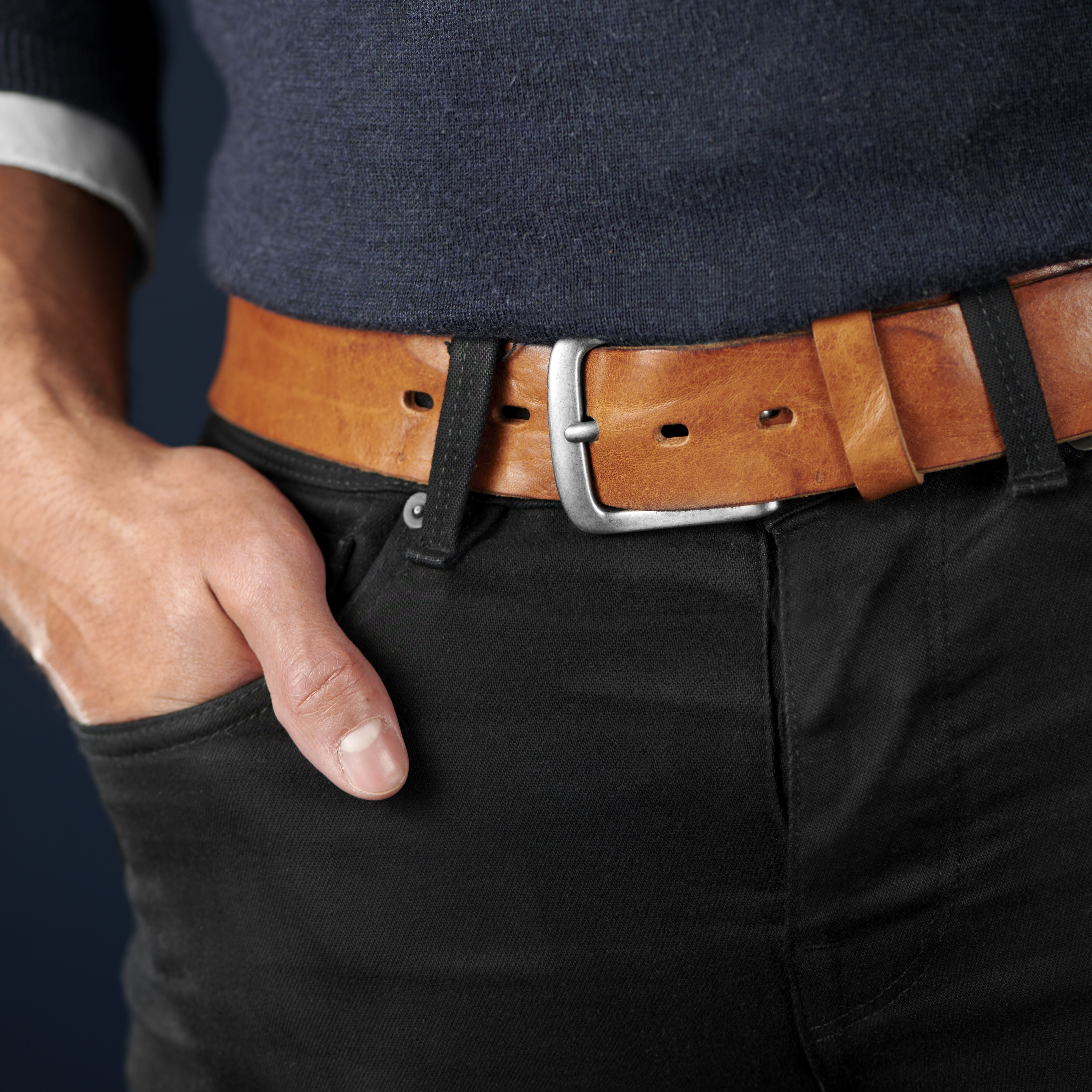 Riem van Gelooid Leer met Vintage Patroon - 4